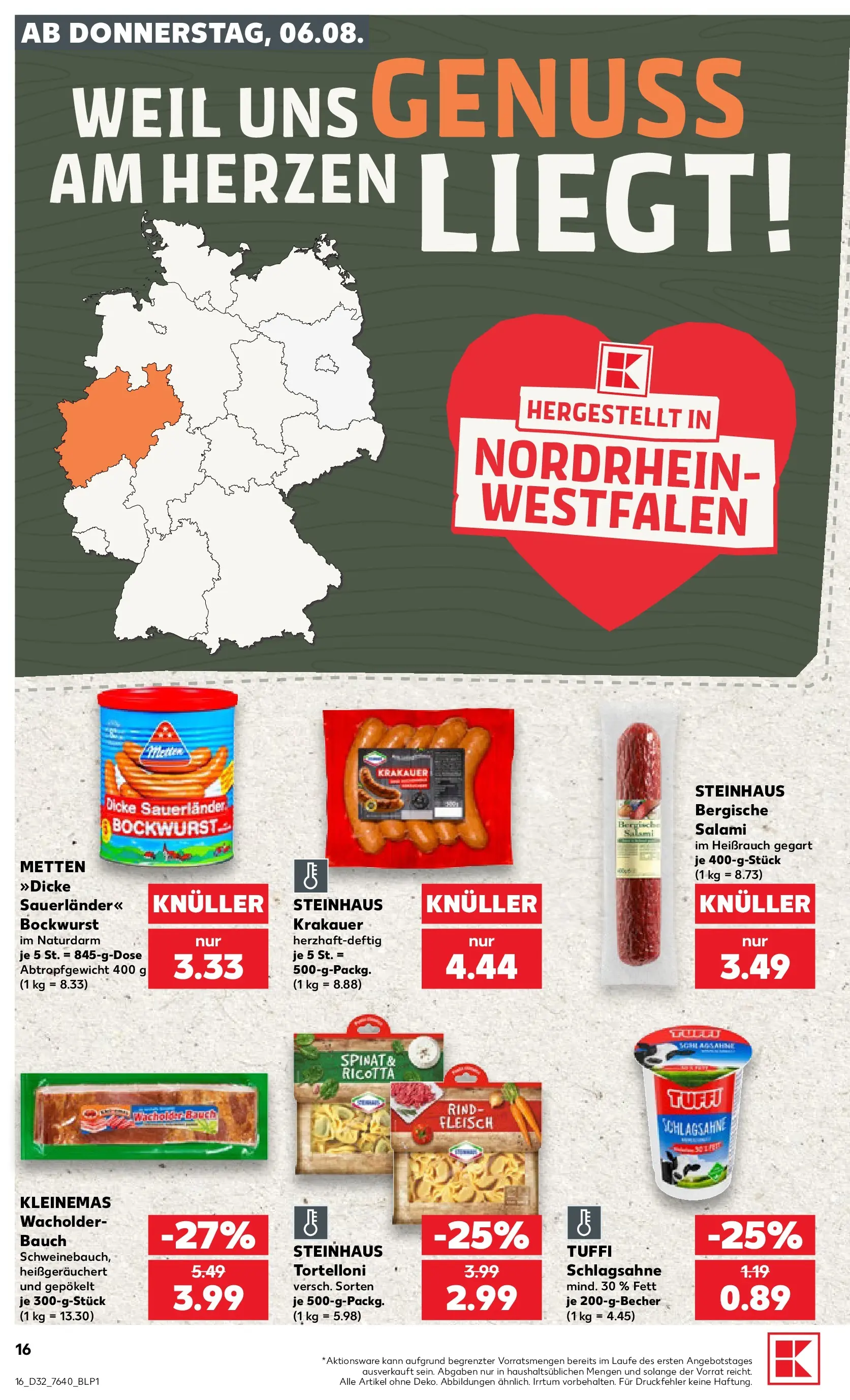 Prospekt Kaufland ab 03.08.2026 ยป Angebote und Werbung Online | Seite: 25 | Produkte: Bockwurst, Schlagsahne, Salami, Fleisch Prospekt Kaufland ab 03.08.2026 ยป Angebote Online zum Blรคttern | Seite: 25 | Produkte: Bockwurst, Schlagsahne, Salami, Fleisch