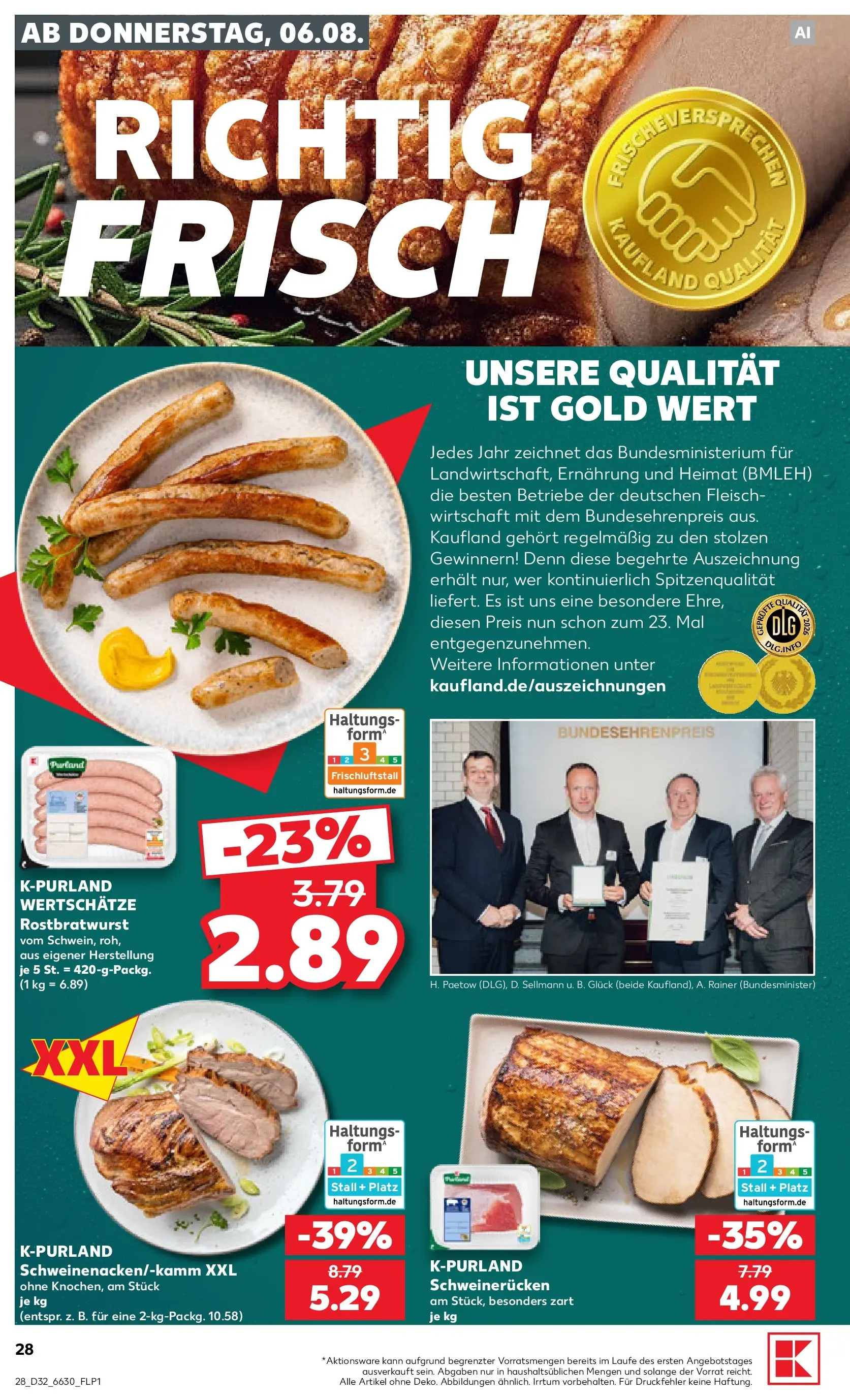 Prospekt Kaufland ab 03.08.2026 » Angebote Online zum Blättern | Seite: 37 | Produkte: Schweinerucken, Fleisch