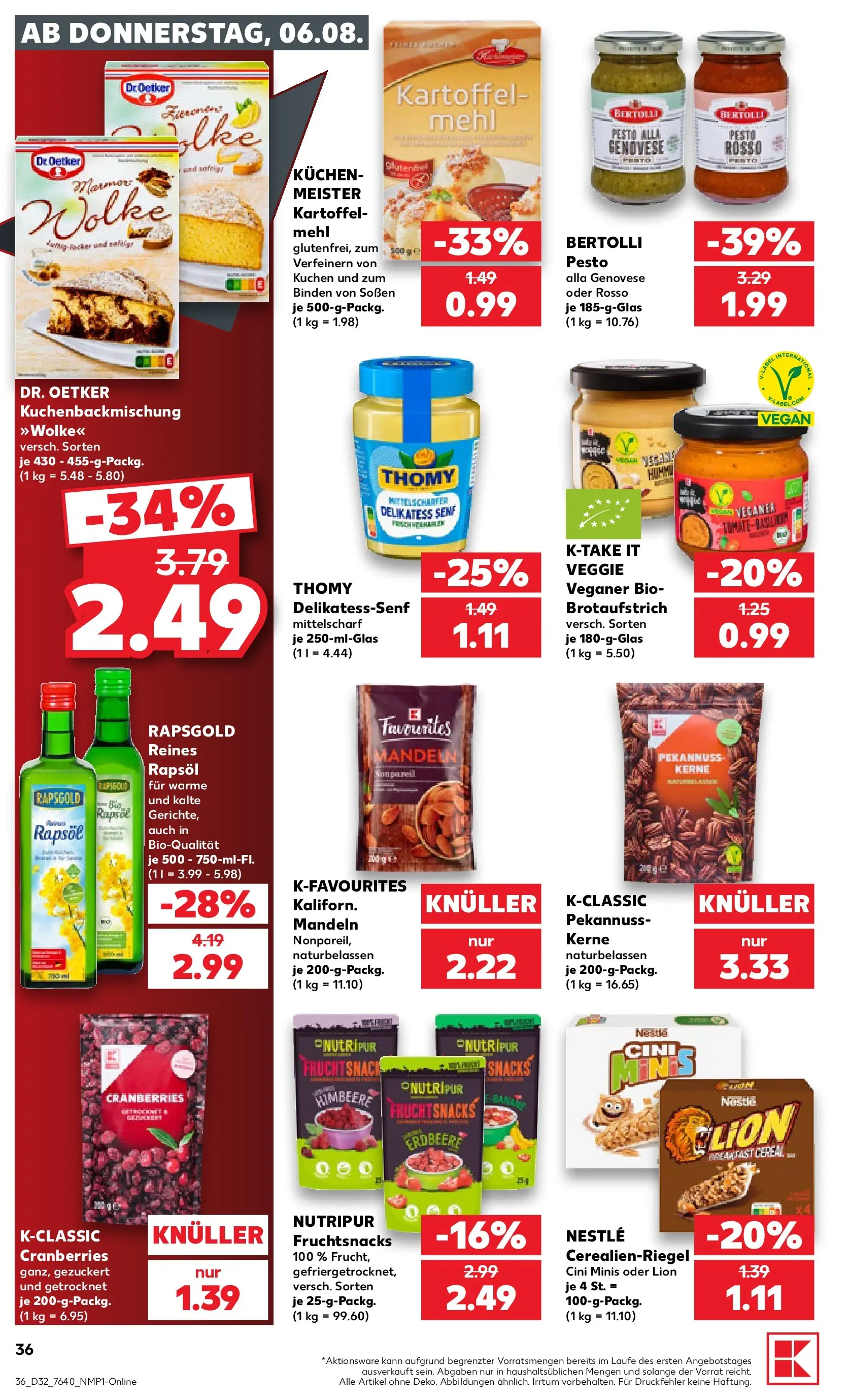 Prospekt Kaufland ab 03.08.2026 ยป Angebote und Werbung Online | Seite: 45 | Produkte: Rapsรถl, Mandeln, Himbeere, Kuchen Prospekt Kaufland ab 03.08.2026 ยป Angebote Online zum Blรคttern | Seite: 45 | Produkte: Rapsรถl, Mandeln, Himbeere, Kuchen