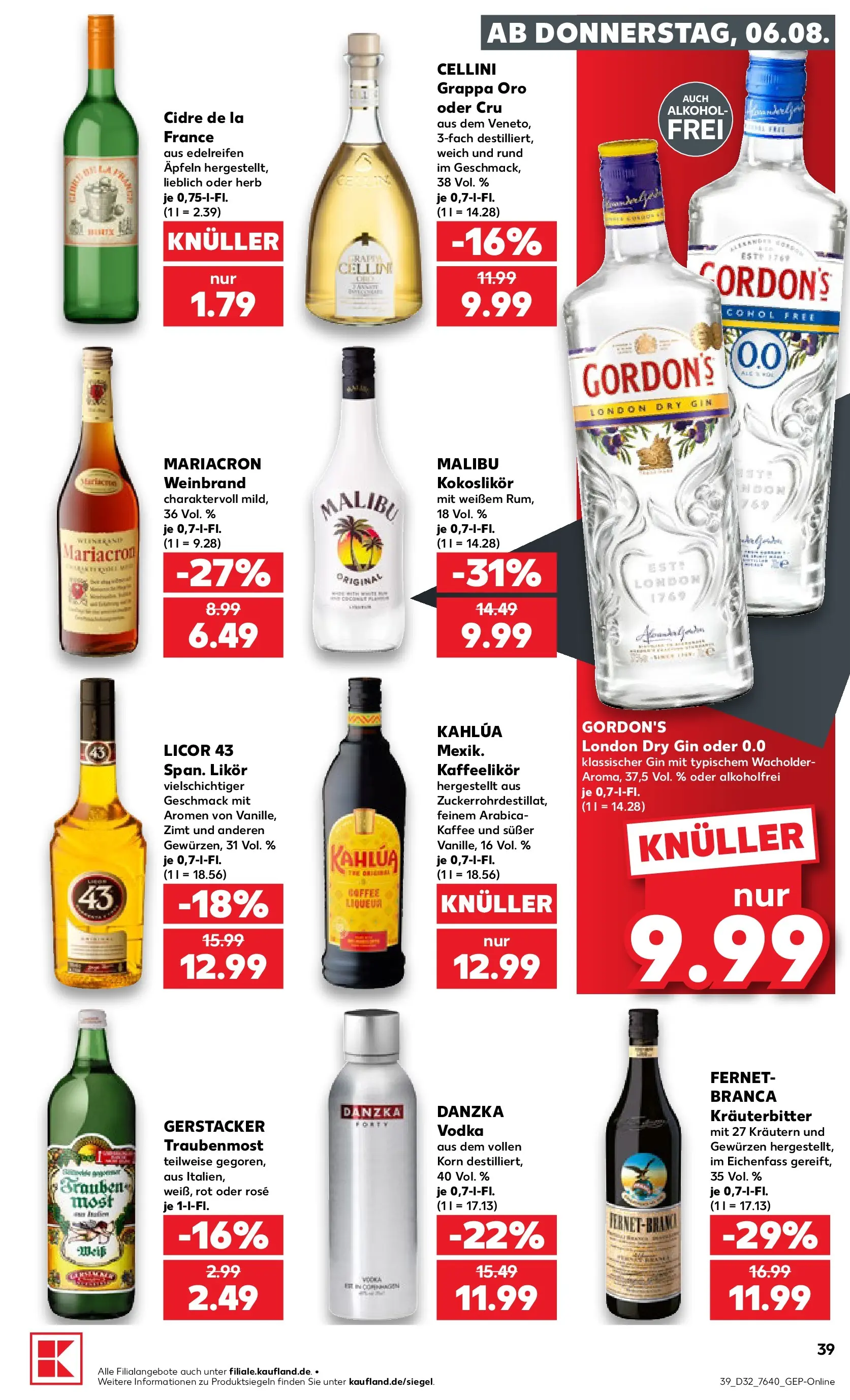 Prospekt Kaufland ab 03.08.2026 ยป Angebote und Werbung Online | Seite: 48 | Produkte: Likรถr, Mariacron, Gin, Fernet branca Prospekt Kaufland ab 03.08.2026 ยป Angebote Online zum Blรคttern | Seite: 48 | Produkte: Likรถr, Mariacron, Gin, Fernet branca