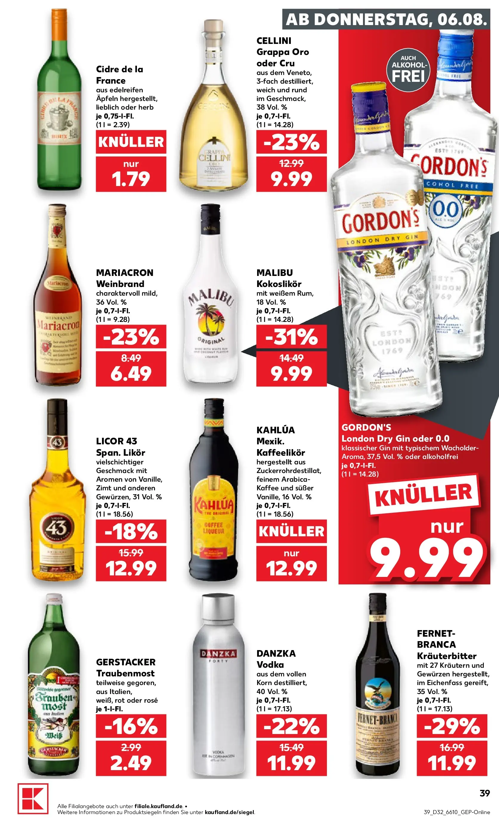 Prospekt Kaufland ab 03.08.2026 ยป Angebote und Werbung Online | Seite: 48 | Produkte: Likรถr, Mariacron, Vodka, Gin Prospekt Kaufland ab 03.08.2026 ยป Angebote Online zum Blรคttern | Seite: 48 | Produkte: Likรถr, Mariacron, Vodka, Gin