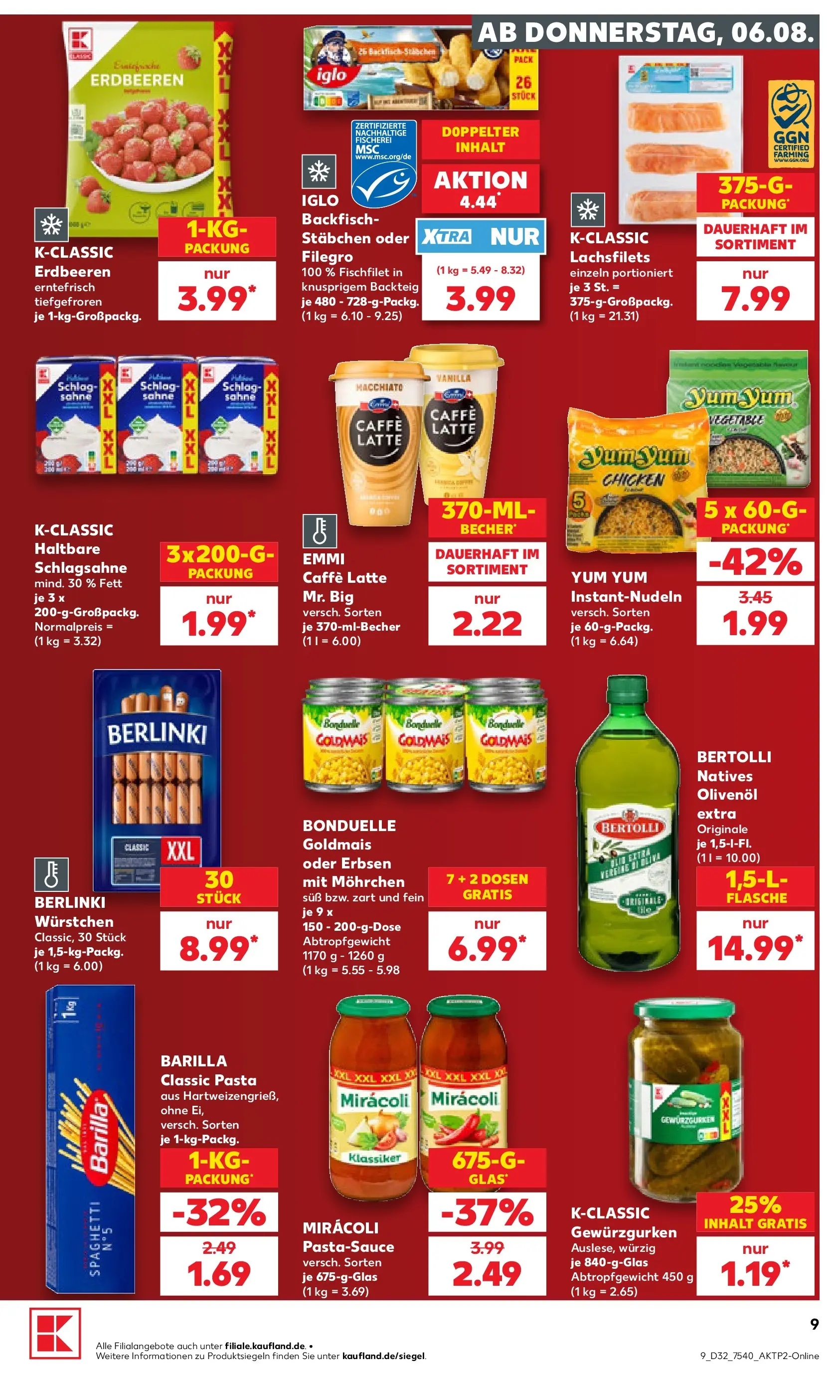 Prospekt Kaufland ab 03.08.2026 ยป Angebote und Werbung Online | Seite: 18 | Produkte: Schlagsahne, Barilla, Iglo, Sahne Prospekt Kaufland ab 03.08.2026 ยป Angebote Online zum Blรคttern | Seite: 18 | Produkte: Schlagsahne, Barilla, Iglo, Sahne