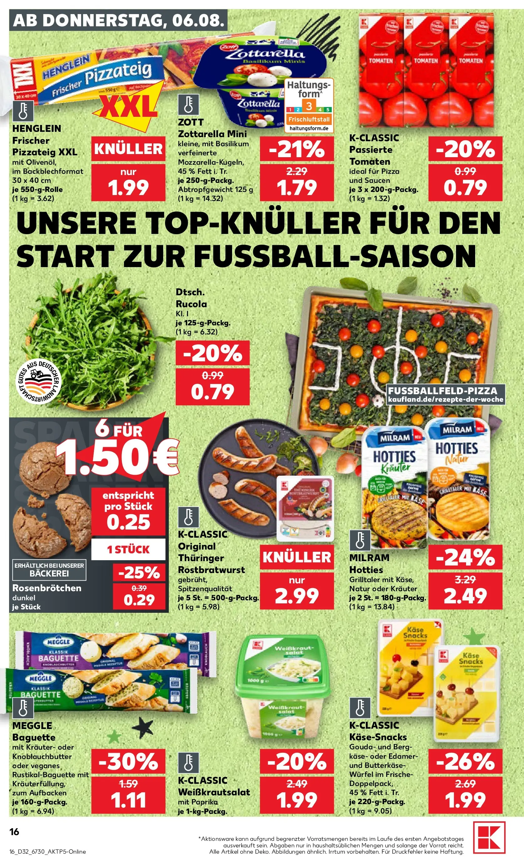 Prospekt Kaufland ab 03.08.2026 » Angebote Online zum Blättern | Seite: 25 | Produkte: Bäckerei, Rucola, Baguette, Edamer