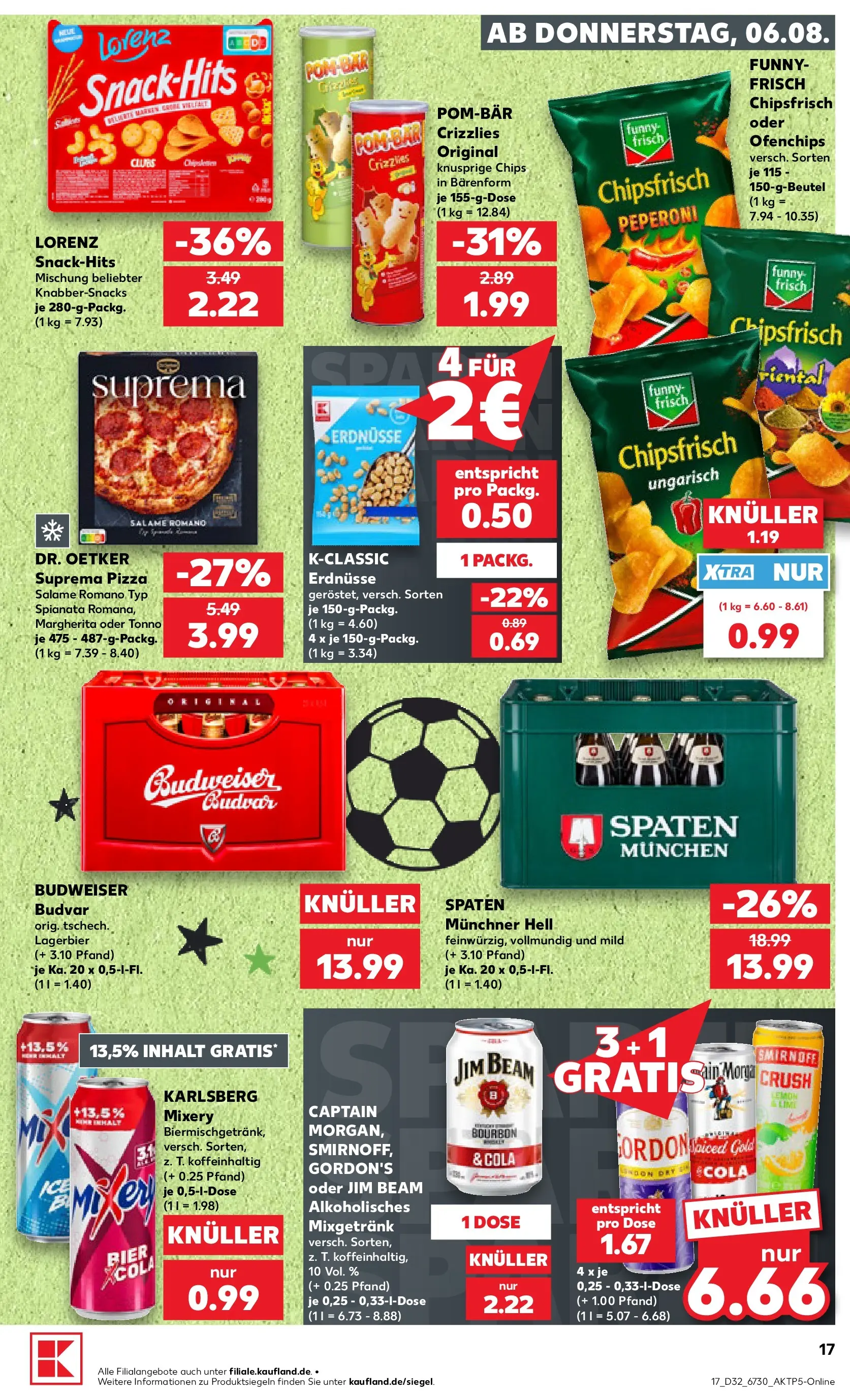 Prospekt Kaufland ab 03.08.2026 » Angebote Online zum Blättern | Seite: 26 | Produkte: Smirnoff, Budweiser, Pizza, Mixery