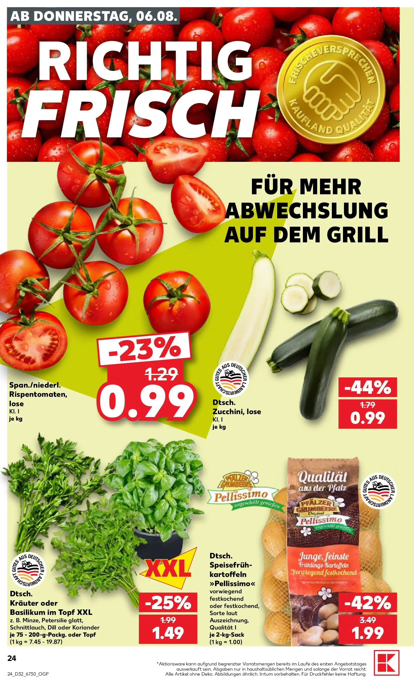 Prospekt Kaufland ab 03.08.2026 » Angebote Online zum Blättern | Seite: 33 | Produkte: Grill, Kartoffeln, Petersilie, Dill