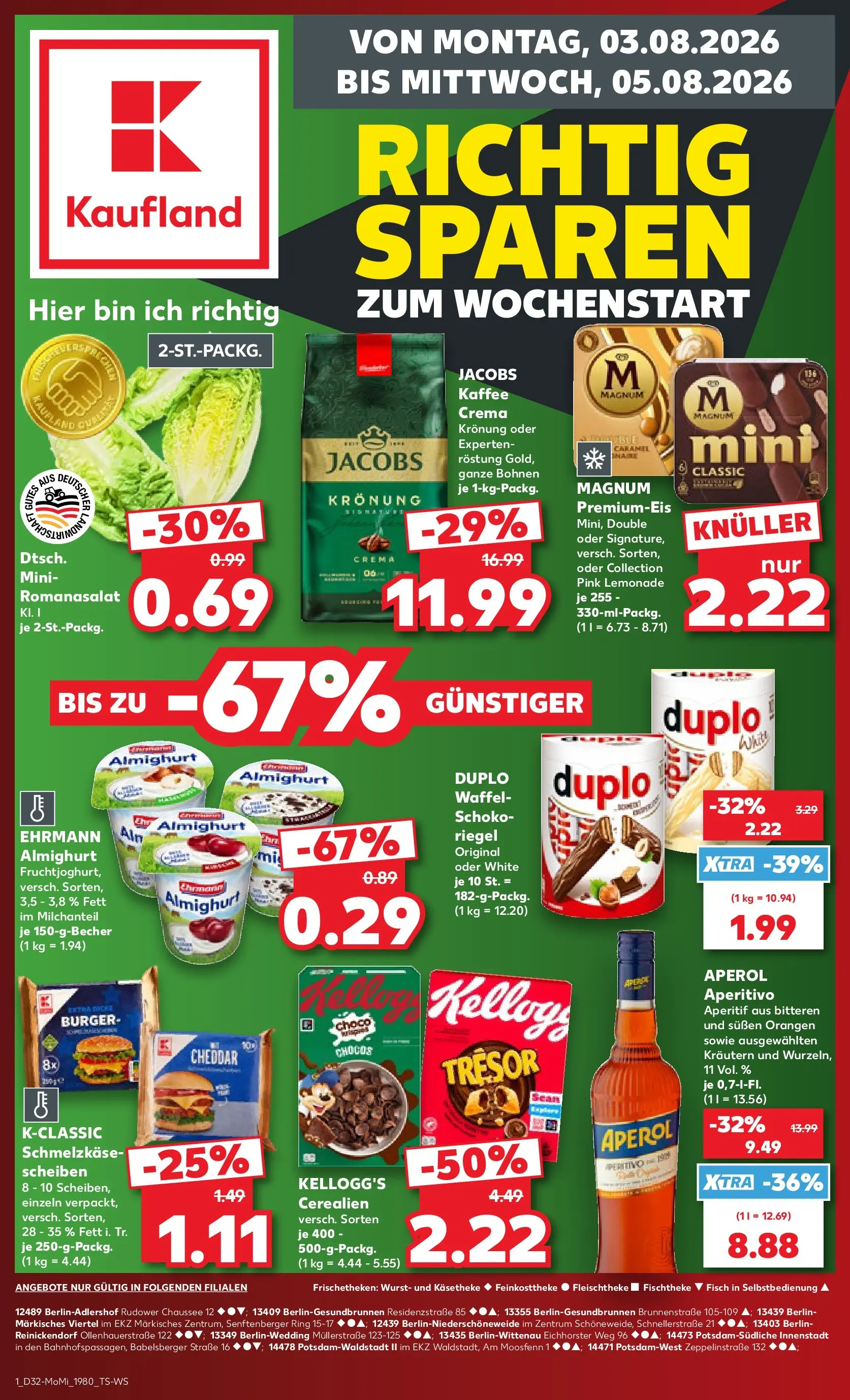 Prospekt Kaufland ab 03.08.2026 ยป Angebote und Werbung Online | Seite: 1 | Produkte: Kaffee, Burger, Orangen, Wurst Prospekt Kaufland ab 03.08.2026 ยป Angebote Online zum Blรคttern | Seite: 1 | Produkte: Kaffee, Burger, Orangen, Wurst