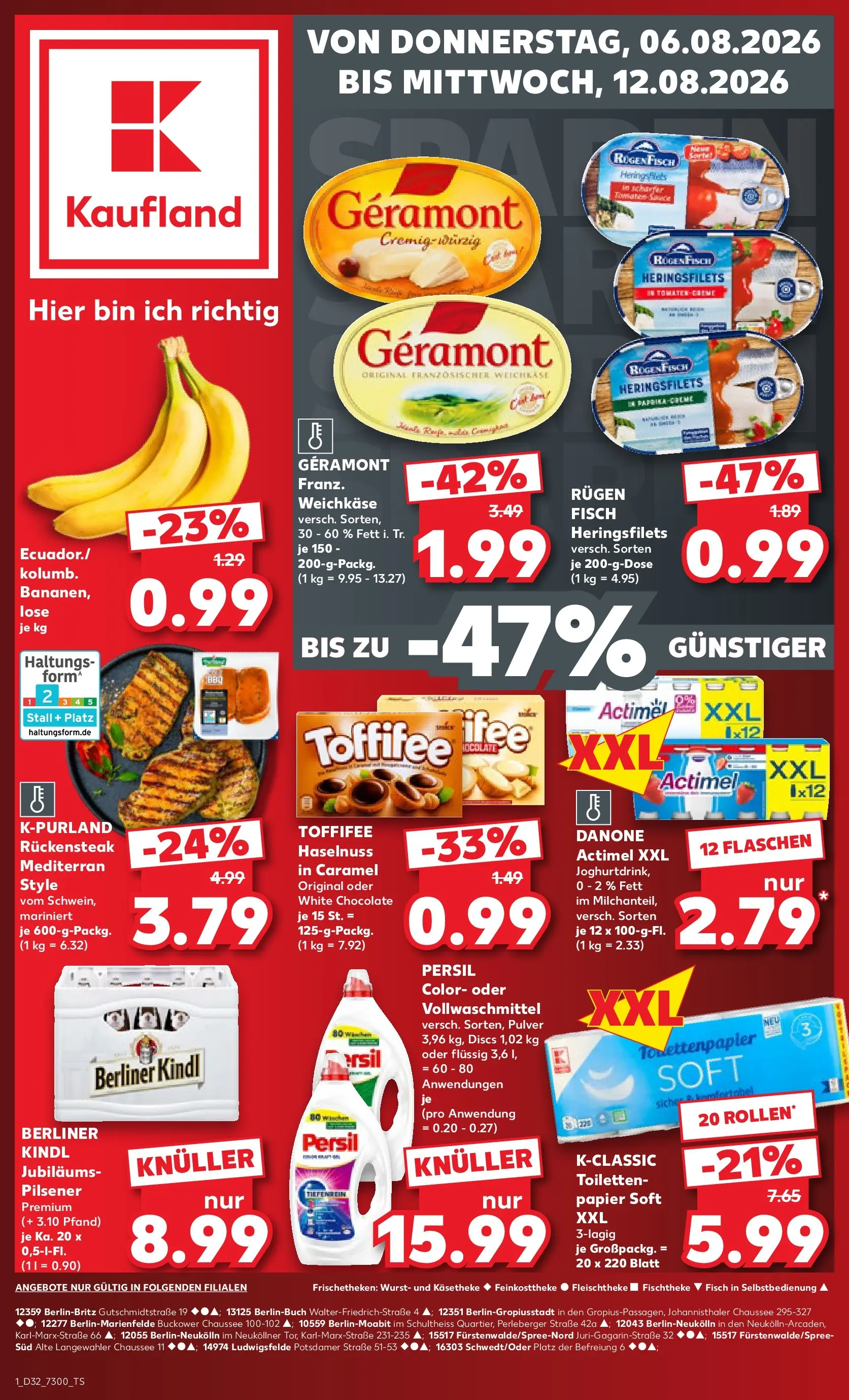 Prospekt Kaufland ab 03.08.2026 ยป Angebote und Werbung Online | Seite: 10 | Produkte: Berliner, Actimel, Tomaten, Toffifee Prospekt Kaufland ab 03.08.2026 ยป Angebote Online zum Blรคttern | Seite: 10 | Produkte: Berliner, Actimel, Tomaten, Toffifee