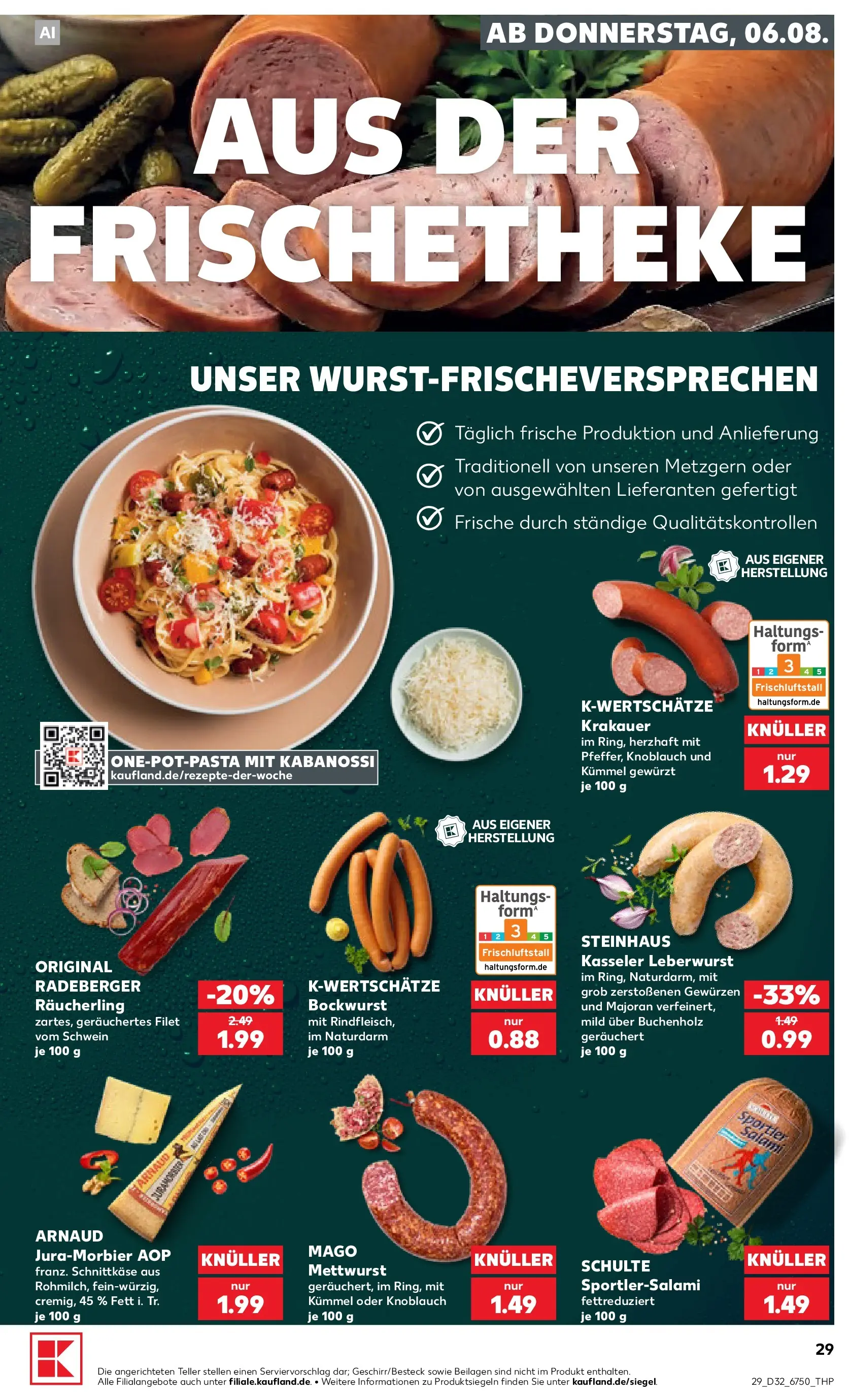 Prospekt Kaufland ab 03.08.2026 ยป Angebote und Werbung Online | Seite: 38 | Produkte: Bockwurst, Knoblauch, Salami Prospekt Kaufland ab 03.08.2026 ยป Angebote Online zum Blรคttern | Seite: 38 | Produkte: Bockwurst, Knoblauch, Salami