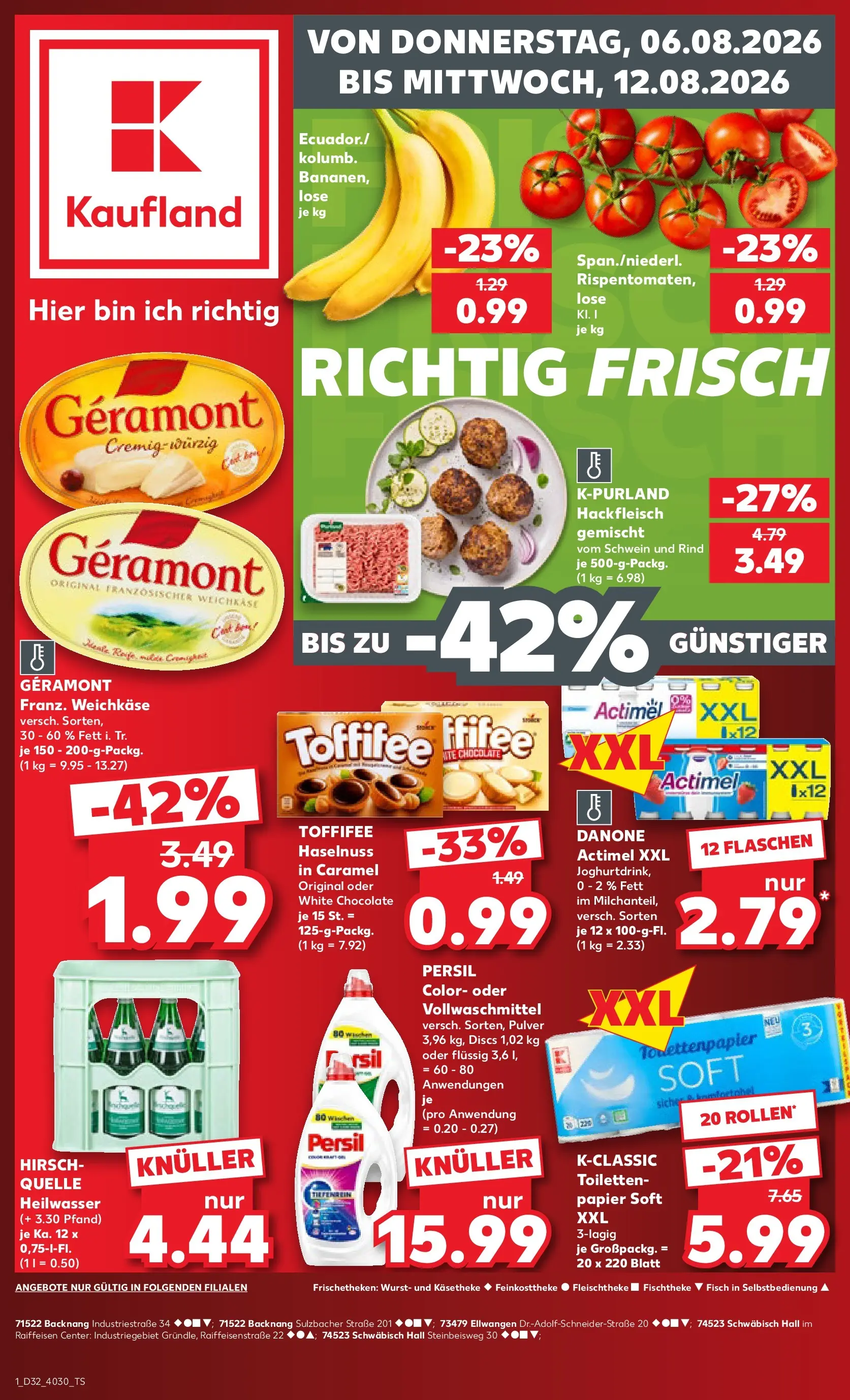 Prospekt Kaufland ab 03.08.2026 ยป Angebote und Werbung Online | Seite: 10 | Produkte: Actimel, Fisch, Wurst, Toffifee Prospekt Kaufland ab 03.08.2026 ยป Angebote Online zum Blรคttern | Seite: 10 | Produkte: Actimel, Fisch, Wurst, Toffifee