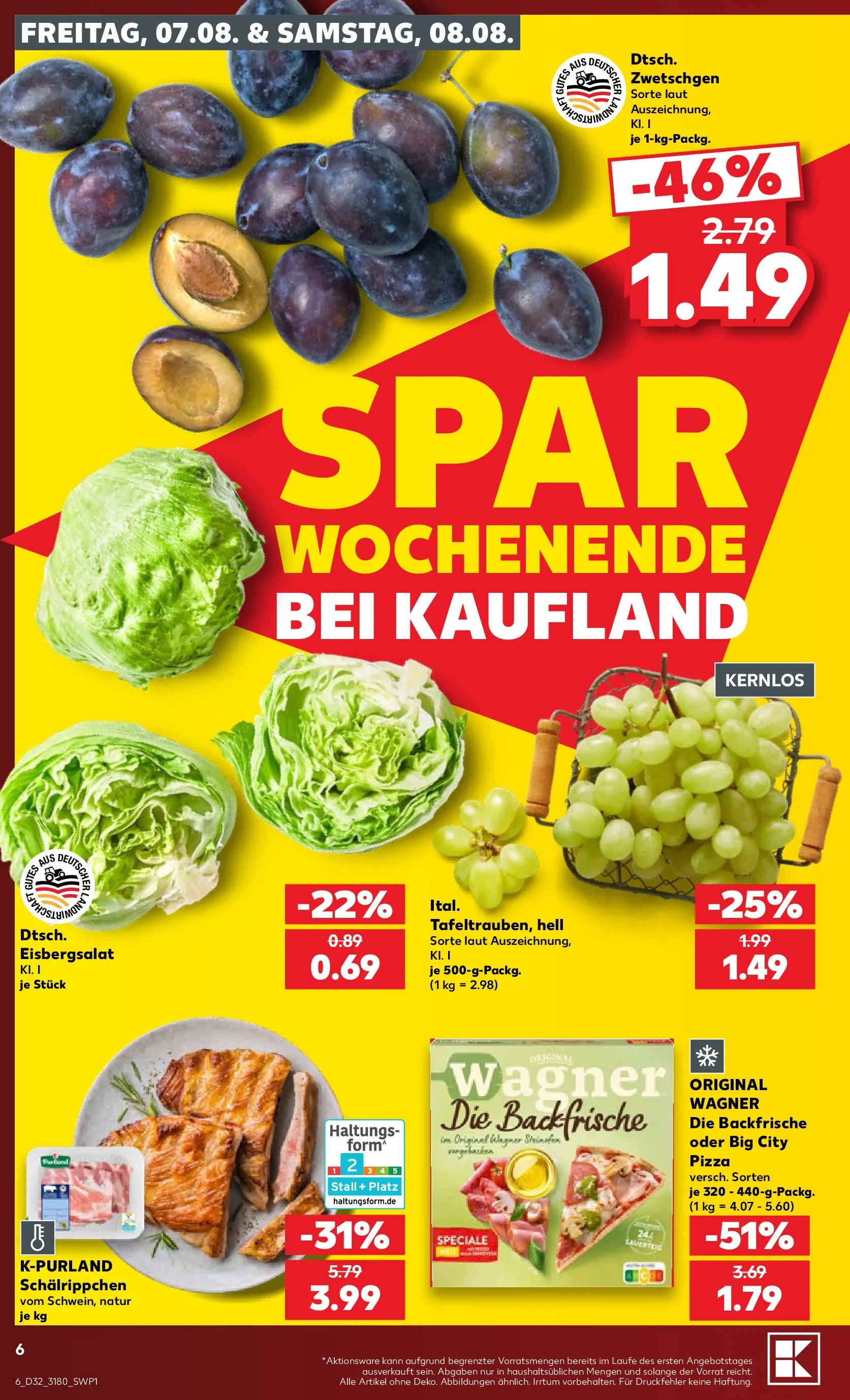 Prospekt Kaufland ab 03.08.2026 » Angebote Online zum Blättern | Seite: 15 | Produkte: Zwetschgen, Eisbergsalat, Pizza