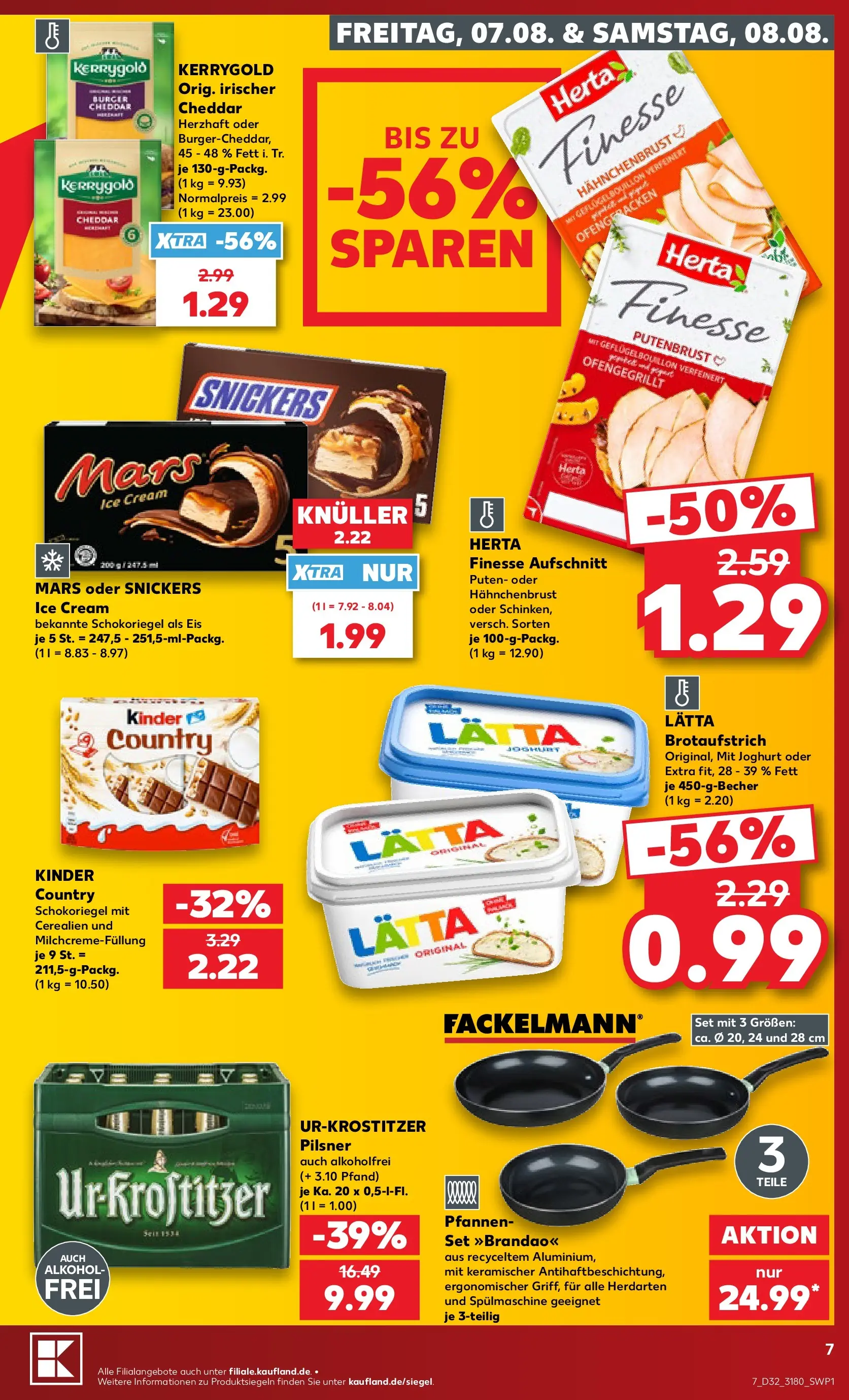 Prospekt Kaufland ab 03.08.2026 » Angebote Online zum Blättern | Seite: 16 | Produkte: Joghurt, Snickers, Lätta, Hahnchenbrust