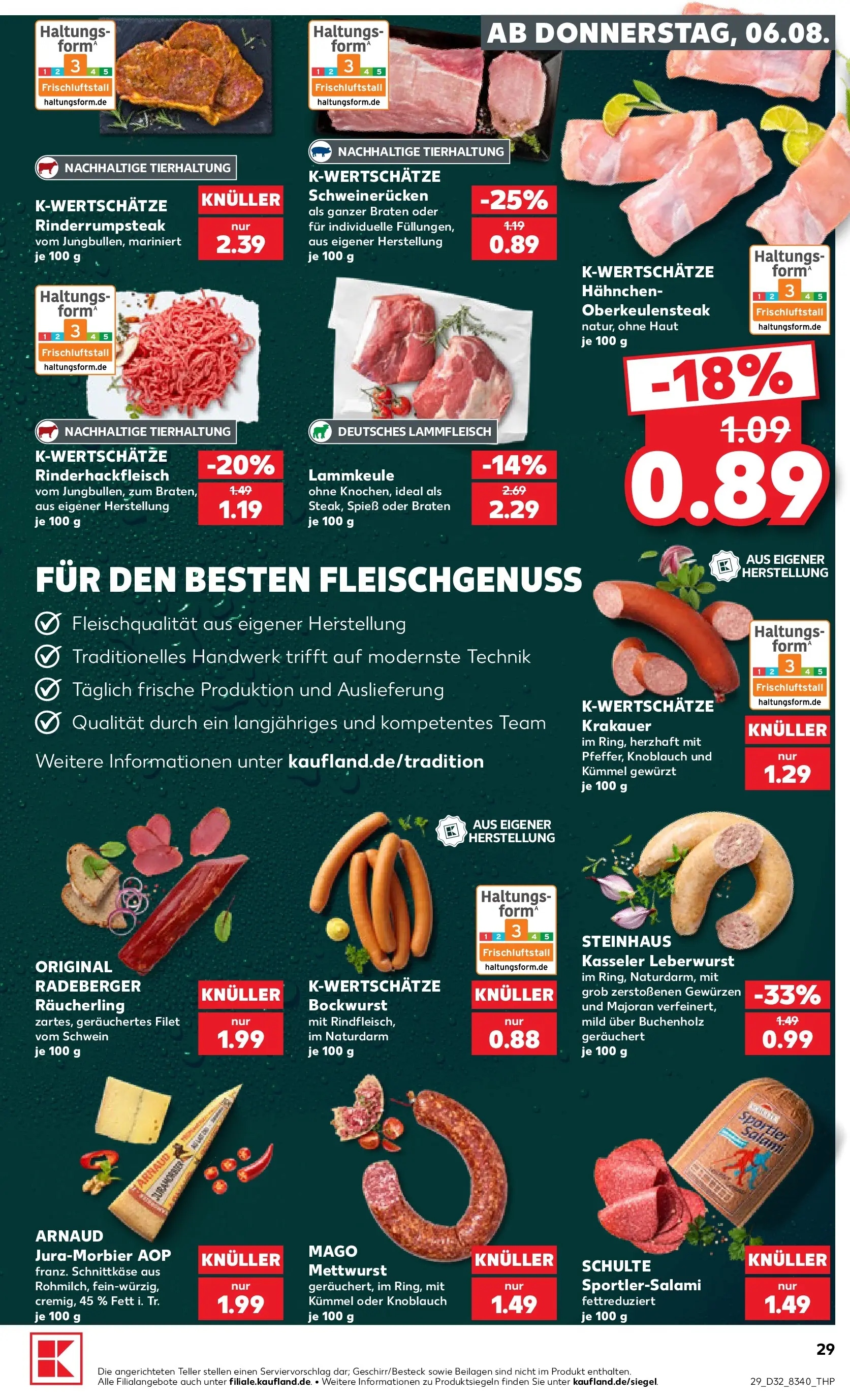 Prospekt Kaufland ab 03.08.2026 ยป Angebote und Werbung Online | Seite: 38 | Produkte: Bockwurst, Knoblauch, Schweinerucken, Salami Prospekt Kaufland ab 03.08.2026 ยป Angebote Online zum Blรคttern | Seite: 38 | Produkte: Bockwurst, Knoblauch, Schweinerucken, Salami