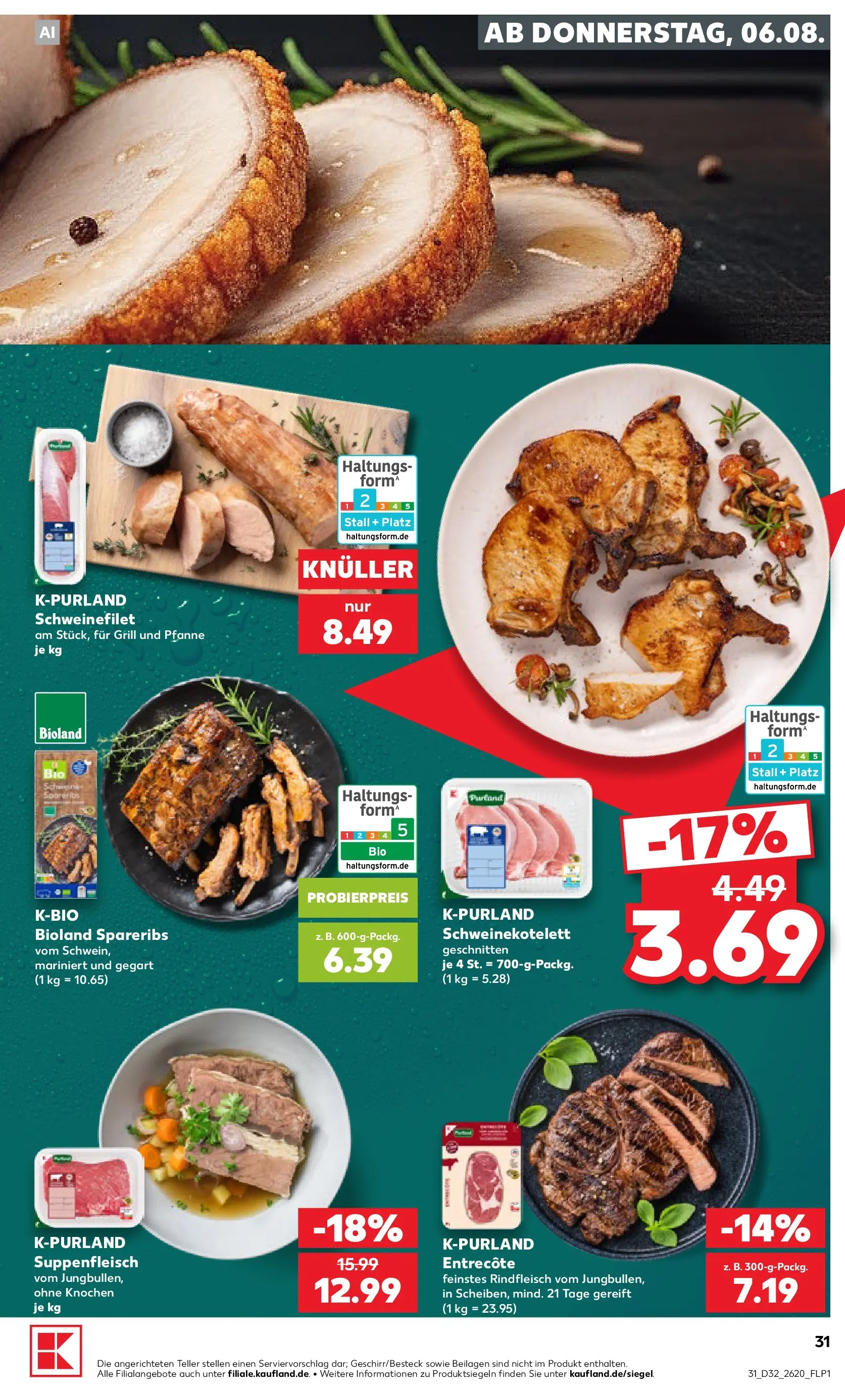 Prospekt Kaufland ab 03.08.2026 » Angebote Online zum Blättern | Seite: 40 | Produkte: Grill, Schweinefilet, Suppenfleisch, Rindfleisch