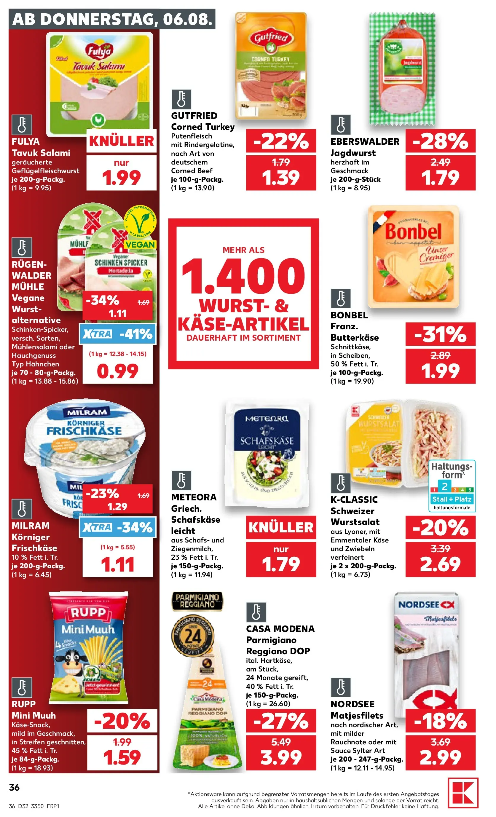 Prospekt Kaufland ab 03.08.2026 » Angebote Online zum Blättern | Seite: 45 | Produkte: Mühle, Wurst, Frischkase, Schafskase