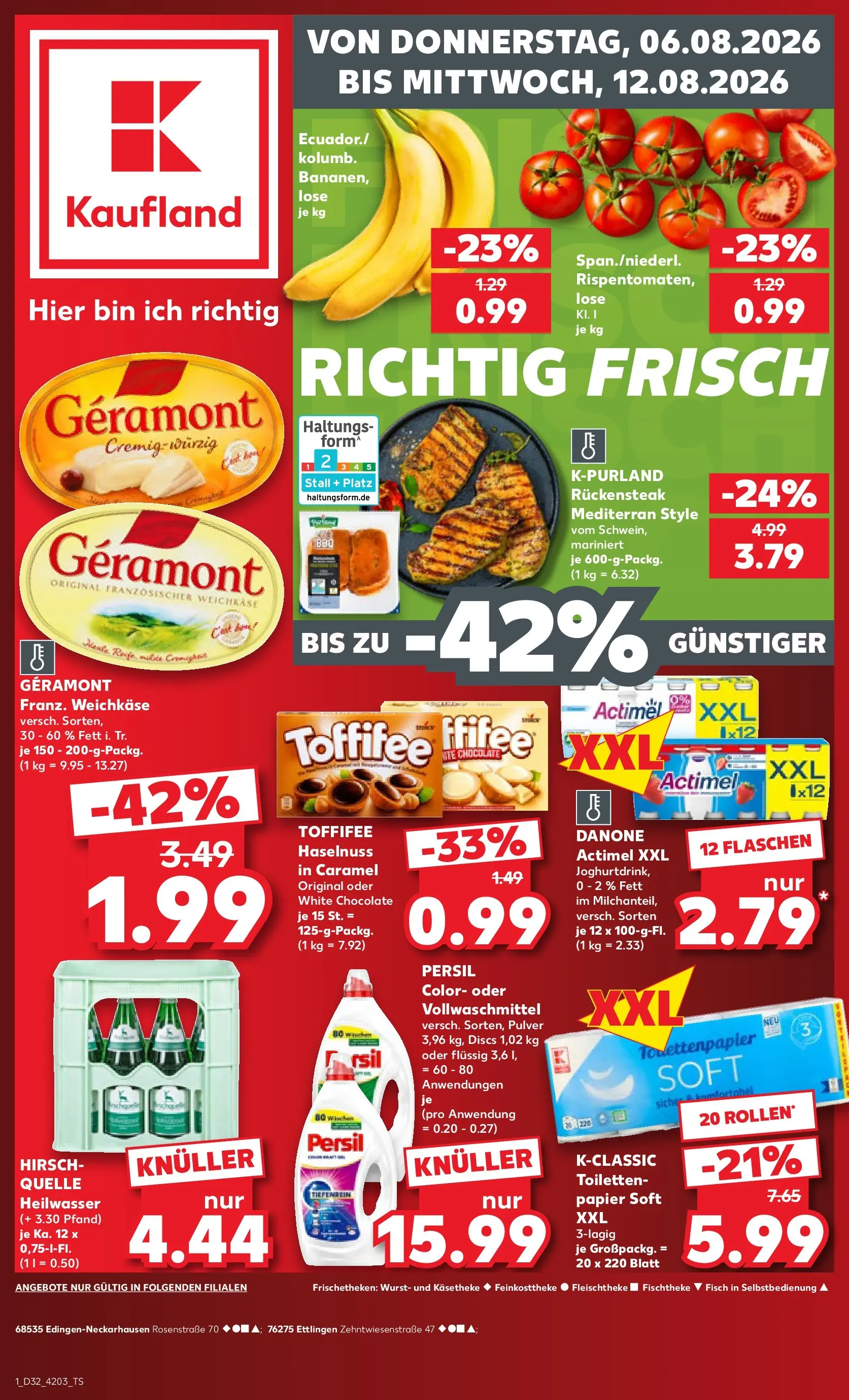 Prospekt Kaufland ab 03.08.2026 ยป Angebote und Werbung Online | Seite: 10 | Produkte: Geramont, Actimel, Toffifee, Persil Prospekt Kaufland ab 03.08.2026 ยป Angebote Online zum Blรคttern | Seite: 10 | Produkte: Geramont, Actimel, Toffifee, Persil