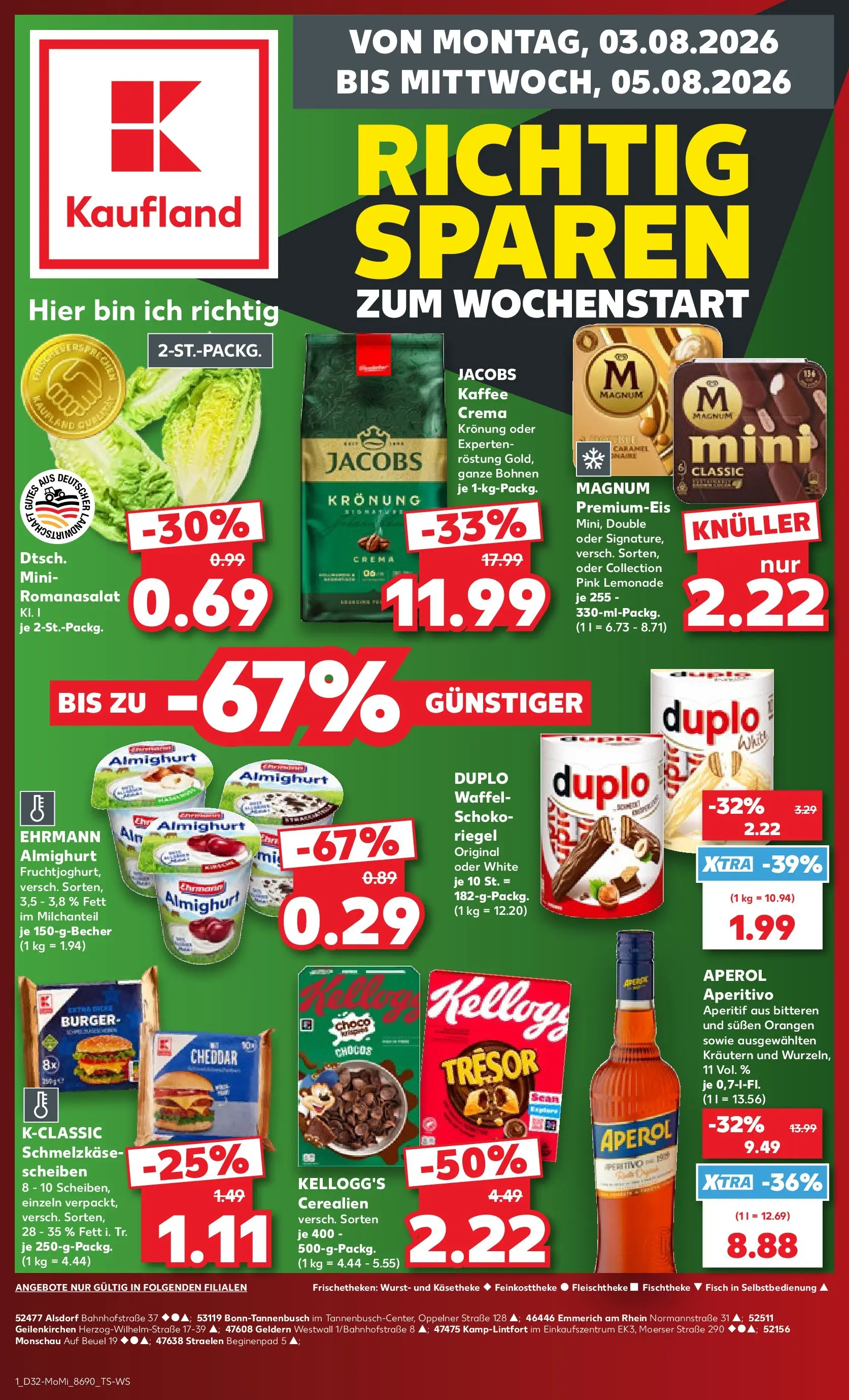 Prospekt Kaufland ab 03.08.2026 ยป Angebote und Werbung Online | Seite: 1 | Produkte: Orangen, Kellogg's, Fisch, Aperol Prospekt Kaufland ab 03.08.2026 ยป Angebote Online zum Blรคttern | Seite: 1 | Produkte: Orangen, Kellogg's, Fisch, Aperol