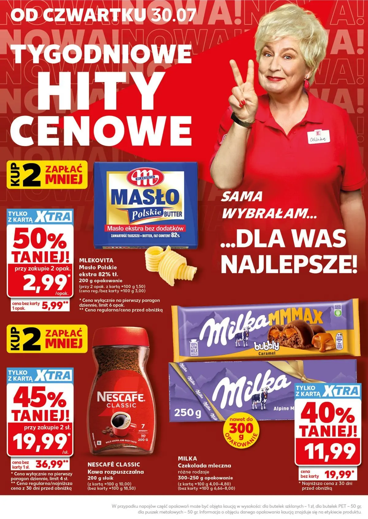 Kaufland gazetka - Super Sobota od 01.08.2026 - od jutra PDF | Strona: 4 | Produkty: Masło Polskie, Czekolada mleczna, Kawa rozpuszczalna, Kawa