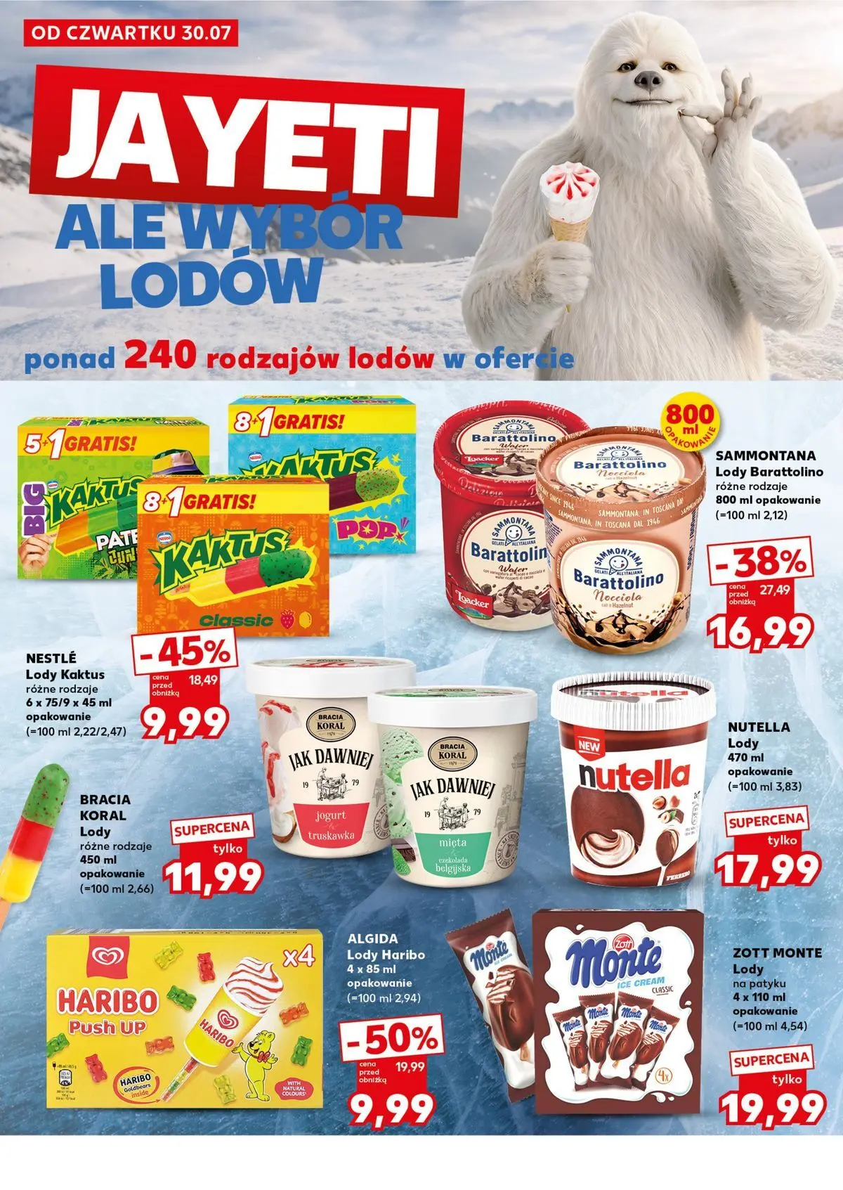 Kaufland gazetka - Super Sobota od 01.08.2026 - od jutra PDF | Strona: 12 | Produkty: Mięta, Lody koral, Jogurt, Lody