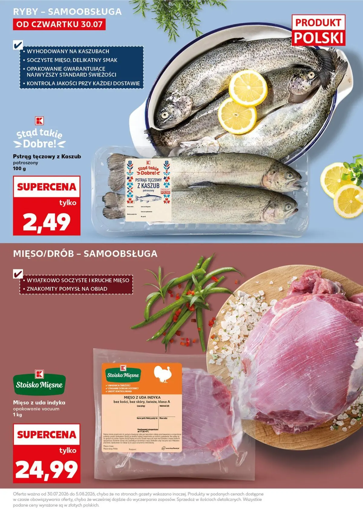 Kaufland gazetka - Super Sobota od 01.08.2026 - od jutra PDF | Strona: 17 | Produkty: Pstrąg tęczowy, Mięso, Pstrąg, Ryby
