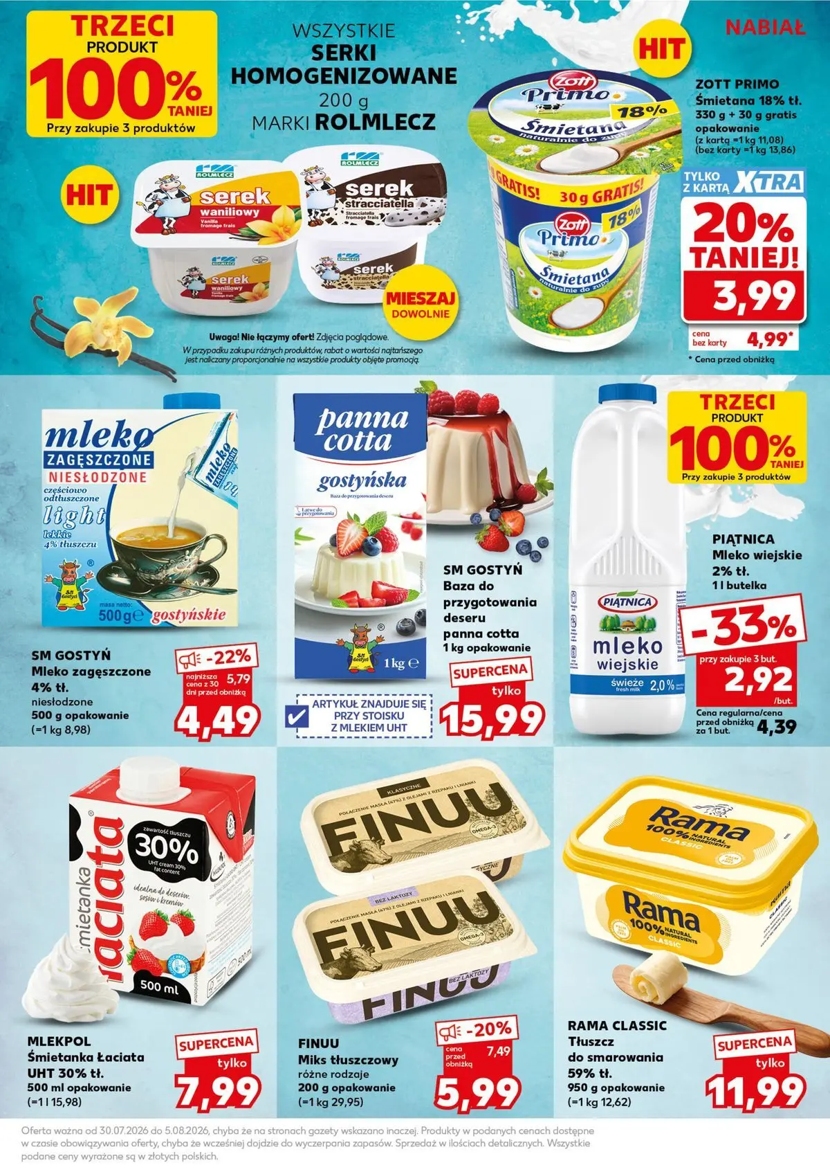 Kaufland gazetka - Super Sobota od 01.08.2026 - od jutra PDF | Strona: 19 | Produkty: Karta, Bez laktozy, Mleko, Śmietana