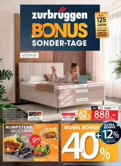 Zurbrüggen - Zurbrüggen: Bonus Sonder-Tage ab 31.07.2026 gültig Zurbrüggen - Zurbrüggen: Bonus Sonder-Tage ab 31.07.2026 gültig