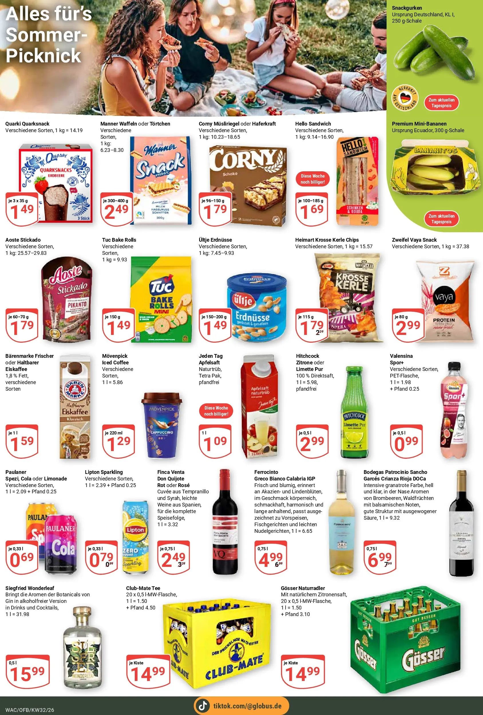 Globus Prospekt Markkleeberg (ab 03.08.2026) » Angebote online | Seite: 18 | Produkte: Limonade, Limette, Gin, Paulaner