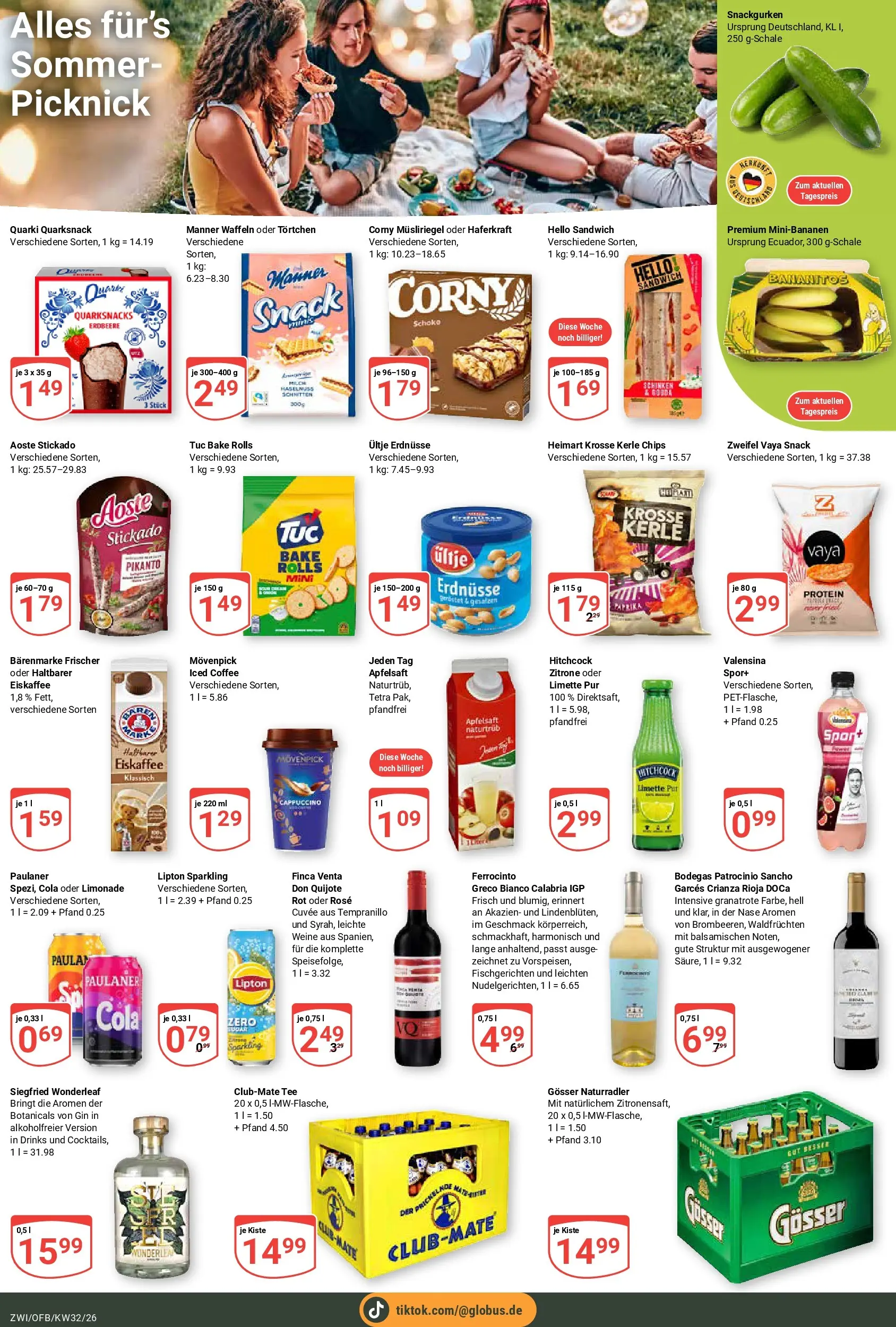 Globus Prospekt Zwickau (ab 03.08.2026) » Angebote online | Seite: 20 | Produkte: Ultje erdnusse, Apfelsaft, Limette, Schinken