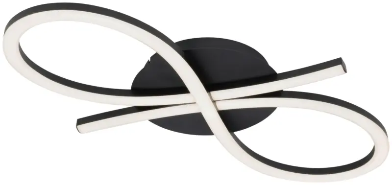 LED-Deckenleuchte Schleifi Schwarz max. 24 Watt Deckenlampe