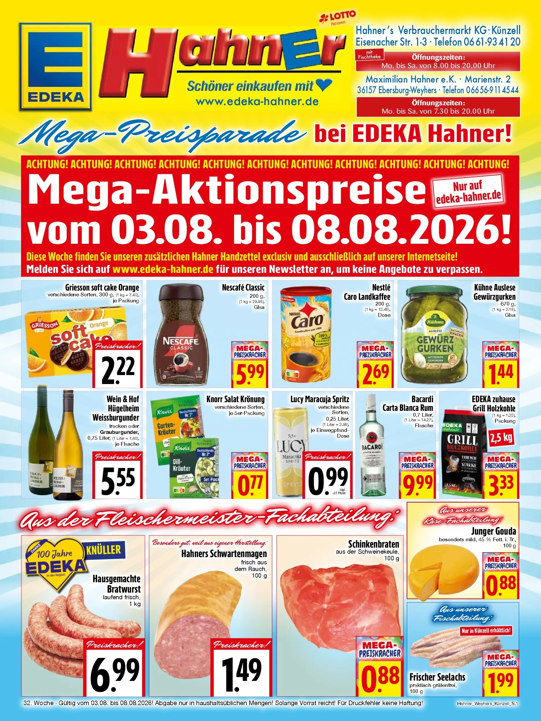 Edeka Prospekt  Parchim (ab 03.08.2026) » Angebote Online | Seite: 1