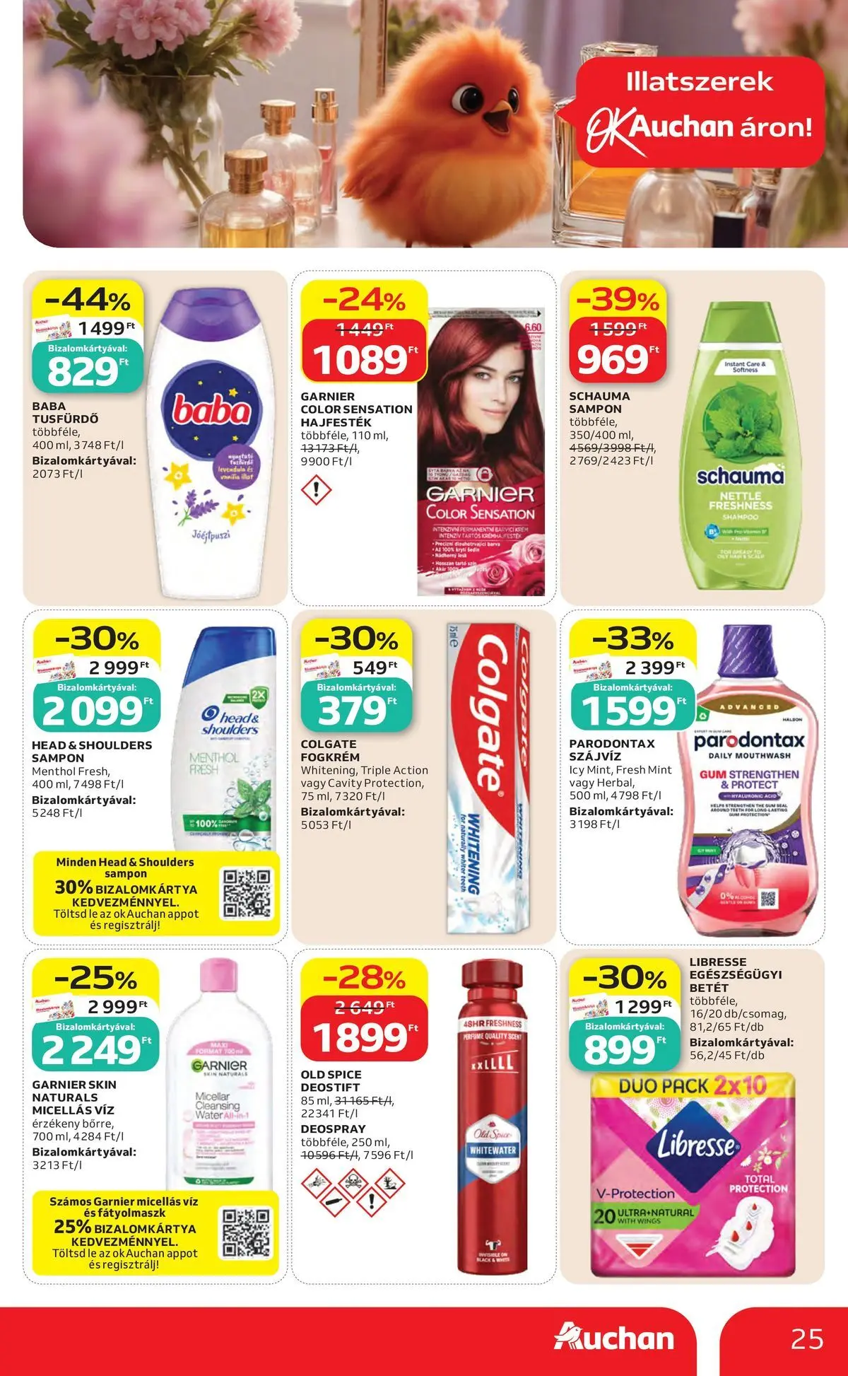 Auchan akciós újság Szolnok - 2026.07.30. -tól/töl > akció, lapozható szórólap 🛍️ | Oldal: 25 | Termékek: Old spice, Micellás víz, Sampon, Szájvíz