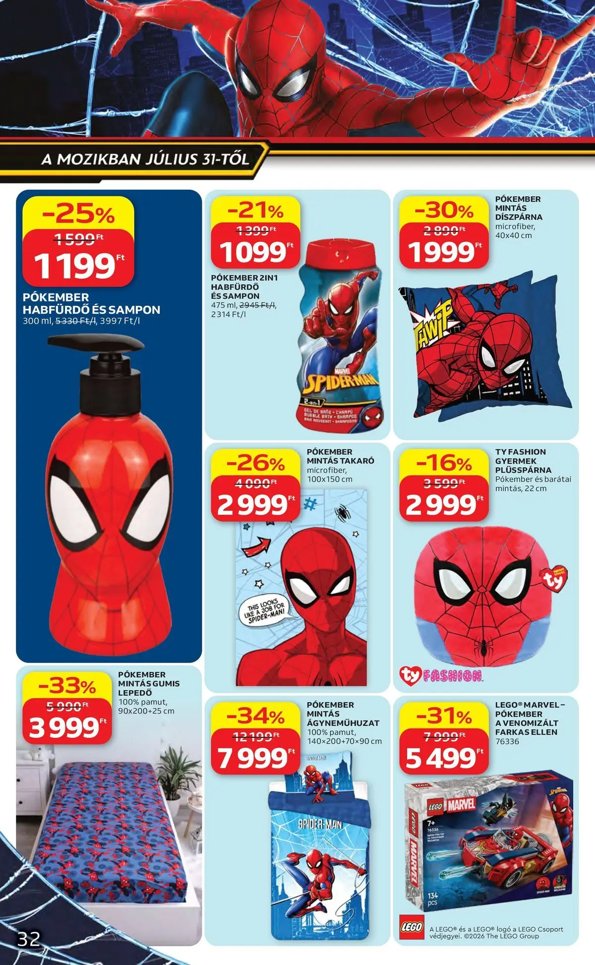 Auchan akciós újság Szolnok - 2026.07.30. -tól/töl > akció, lapozható szórólap 🛍️ | Oldal: 32 | Termékek: Gumis lepedő, Takaró, Lepedő, Ágyneműhuzat
