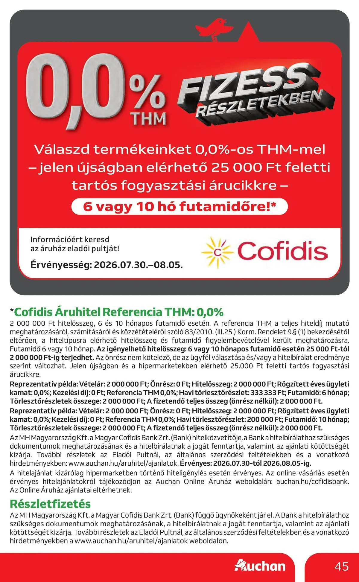 Auchan akciós újság Szolnok - 2026.07.30. -tól/töl > akció, lapozható szórólap 🛍️ | Oldal: 45 | Termékek: Szőlő