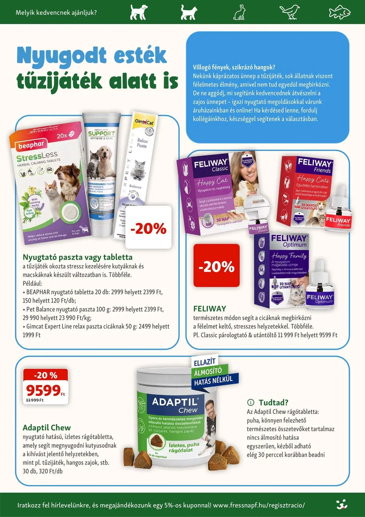 Fressnapf aktuális akciós újság - 2026.08.06. -tól/töl > akció, lapozható szórólap 🛍️ | Oldal: 11 | Termékek: Párologtató