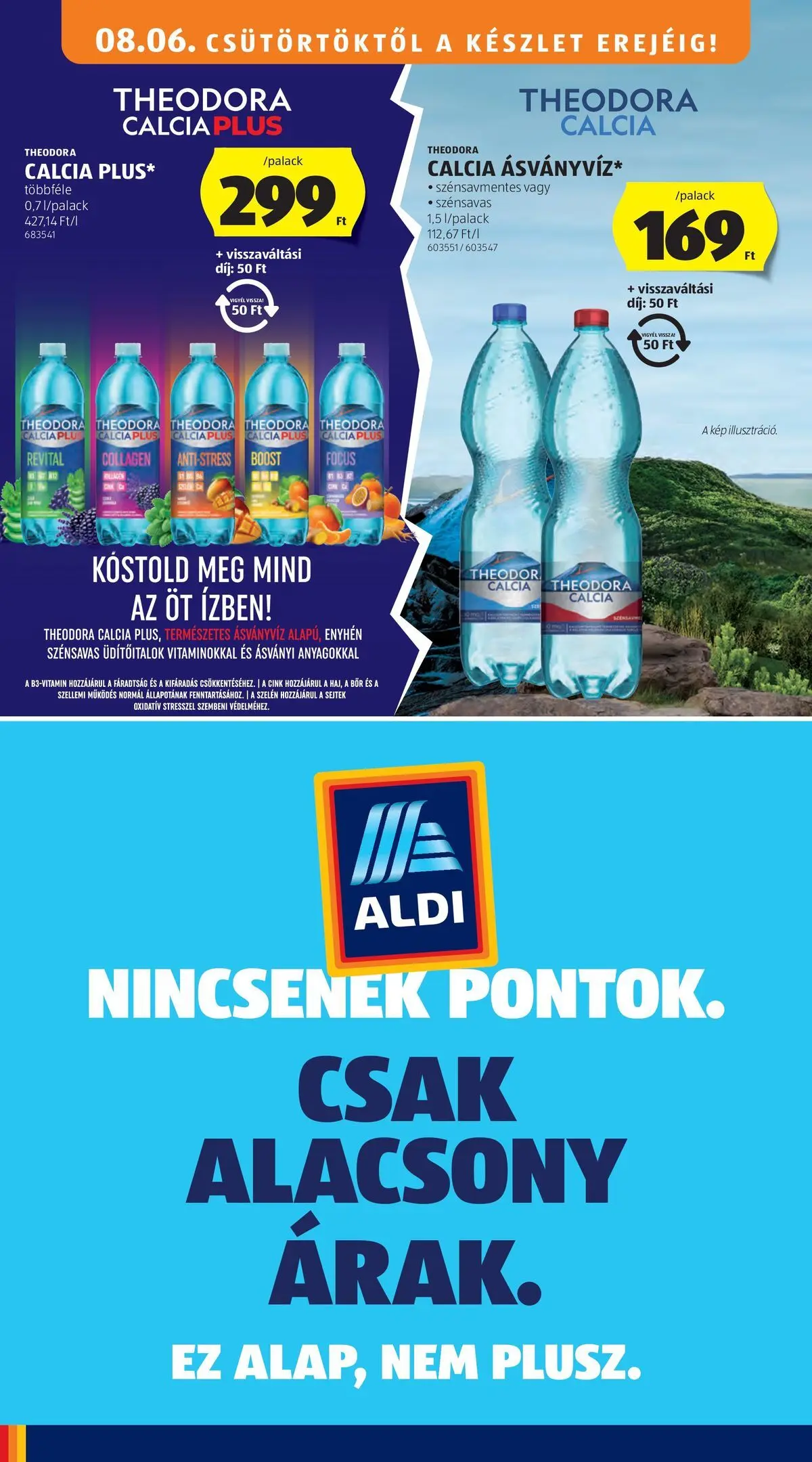 Aldi aktuális akciós újság - 2026.08.06. -tól/töl > akció, lapozható szórólap 🛍️ | Oldal: 12 | Termékek: Ásványvíz, Bor
