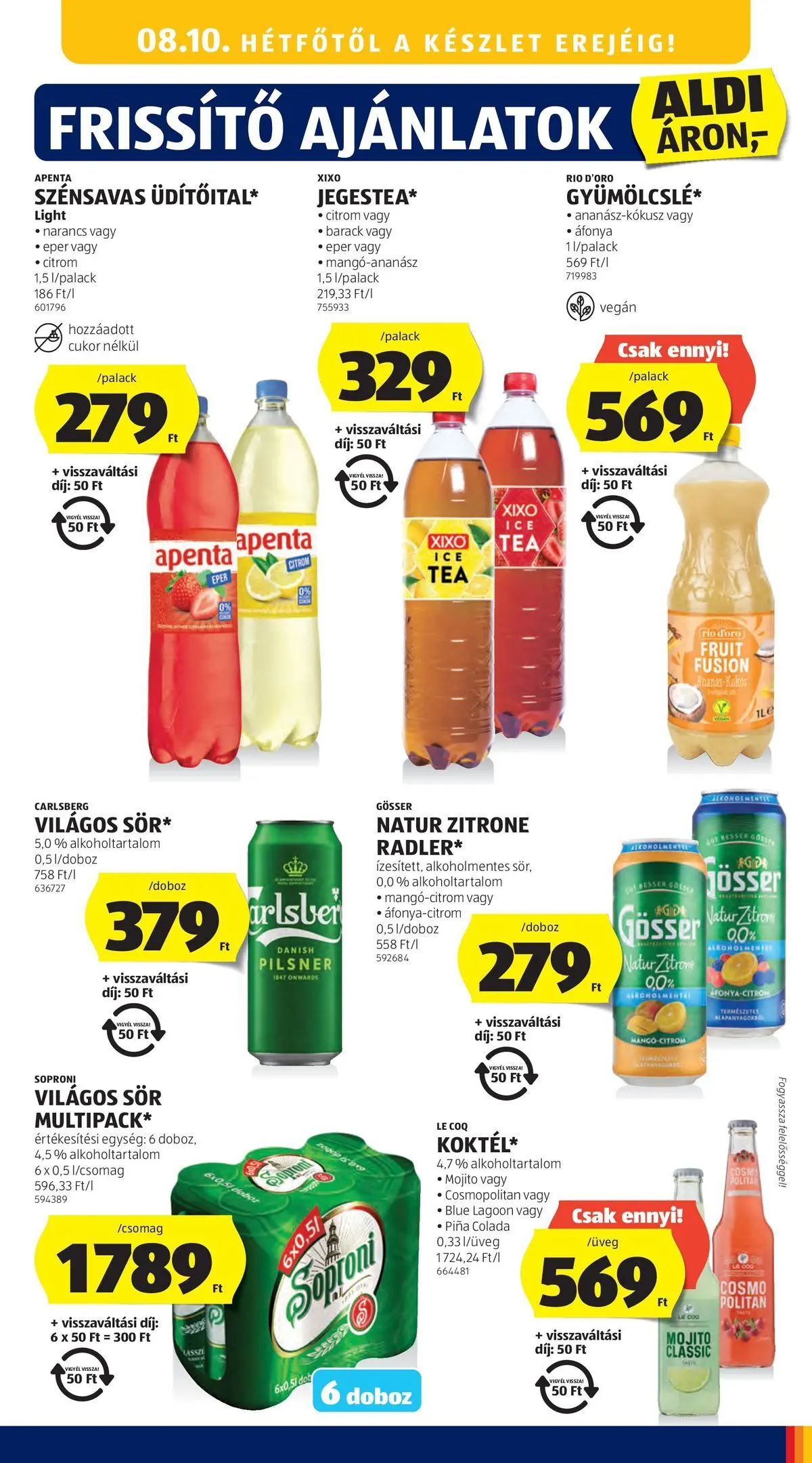 Aldi aktuális akciós újság - 2026.08.06. -tól/töl > akció, lapozható szórólap 🛍️ | Oldal: 17 | Termékek: Radler, Sör, Eper, Citrom