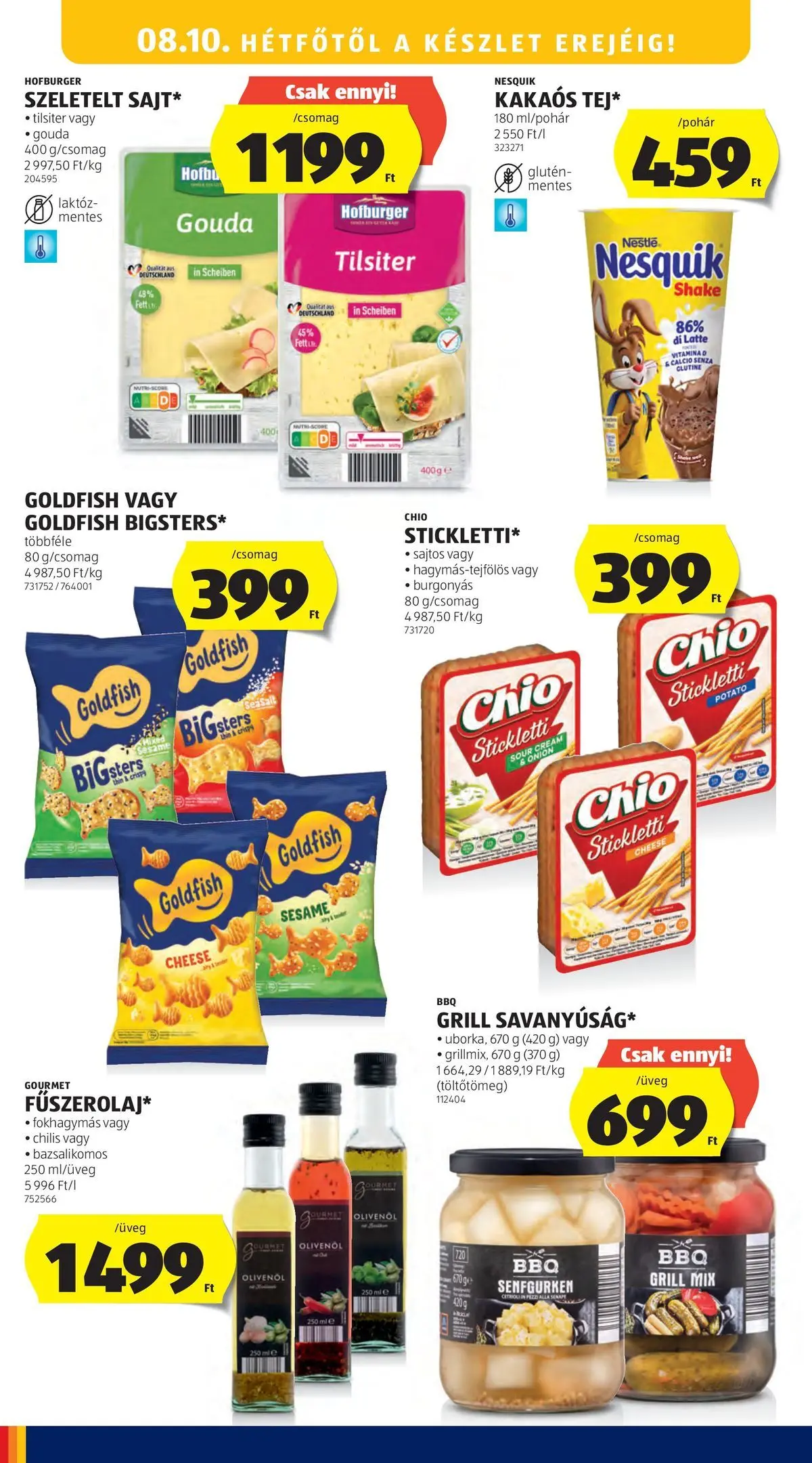 Aldi aktuális akciós újság - 2026.08.06. -tól/töl > akció, lapozható szórólap 🛍️ | Oldal: 18 | Termékek: Chips, Grill, Gouda, Nesquik