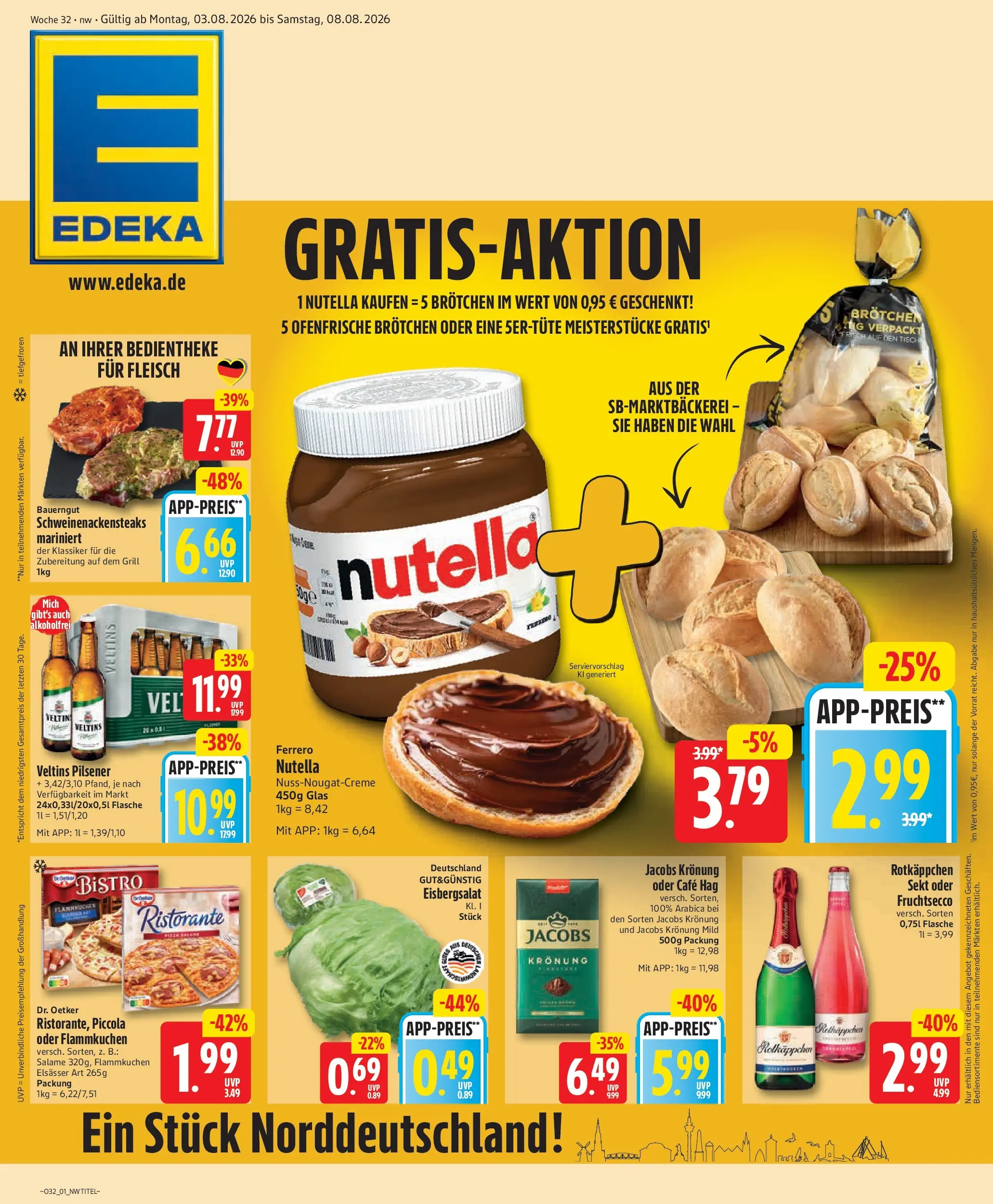 Edeka Jubiläumshandzettel Schomacker (ab 03.08.2026) » Angebote Online | Seite: 3 | Produkte: Ristorante, Grill, Tisch, Fruchtsecco