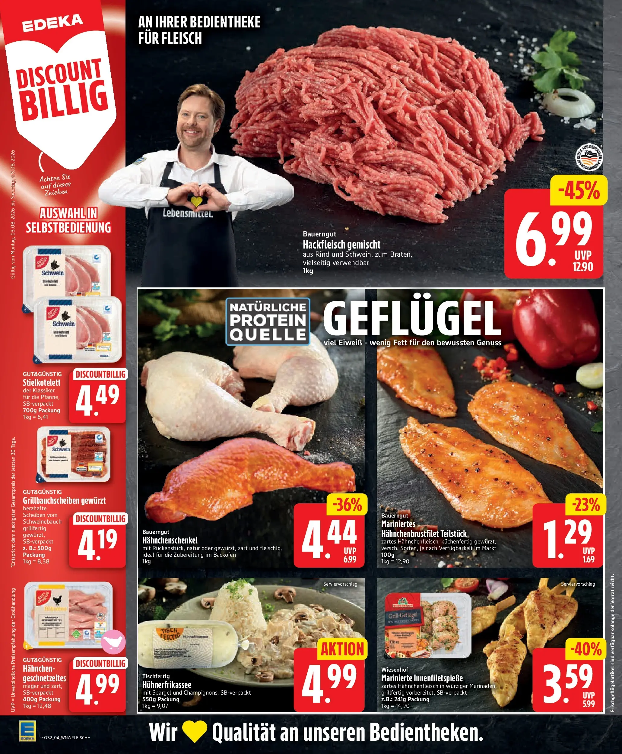 Edeka Jubiläumshandzettel Schomacker (ab 03.08.2026) » Angebote Online | Seite: 6 | Produkte: Grill, Schweinebauch, Backofen, Hackfleisch
