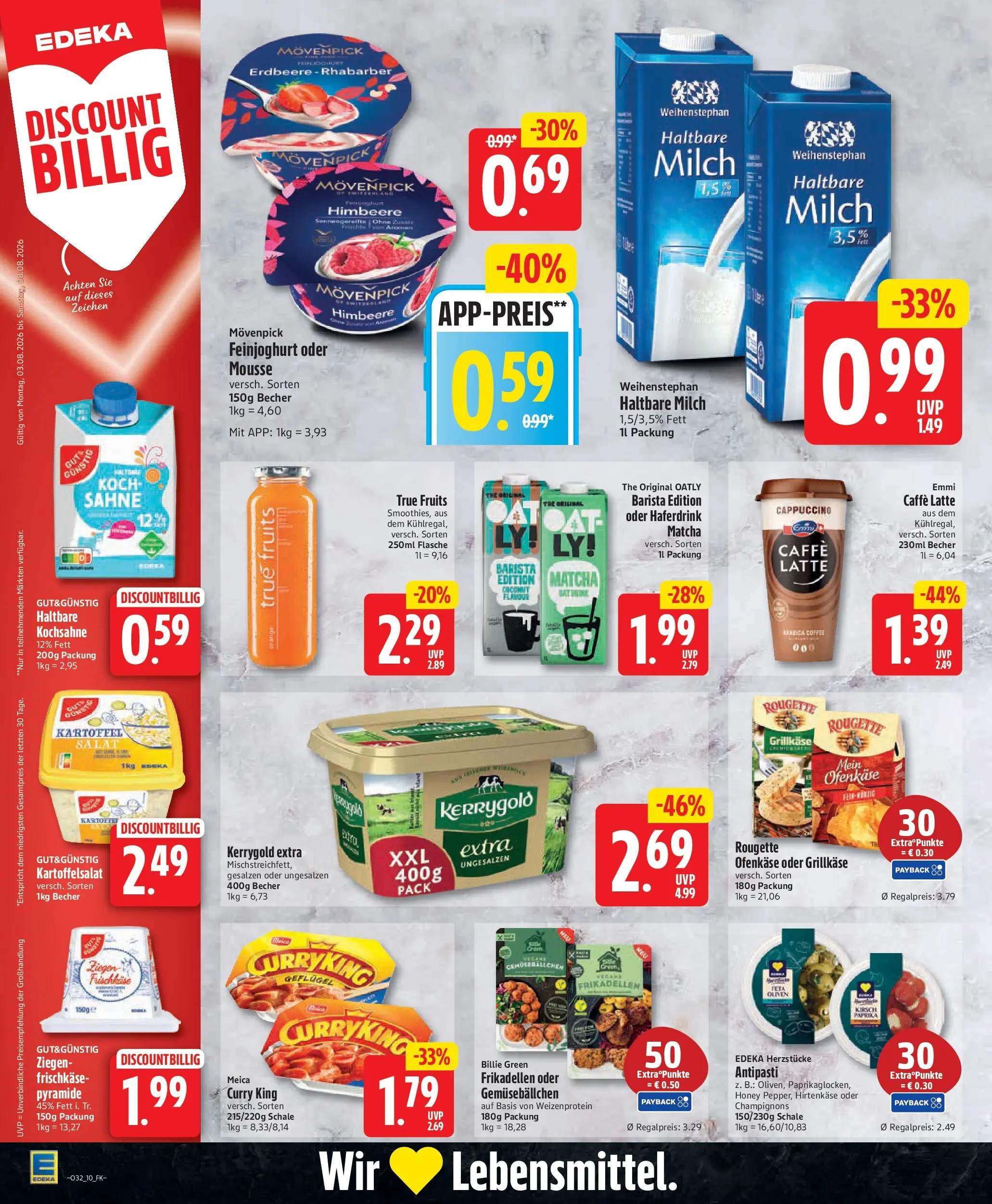 Edeka Jubiläumshandzettel Schomacker (ab 03.08.2026) » Angebote Online | Seite: 12 | Produkte: Haltbare milch, Haferdrink, Himbeere, Rhabarber