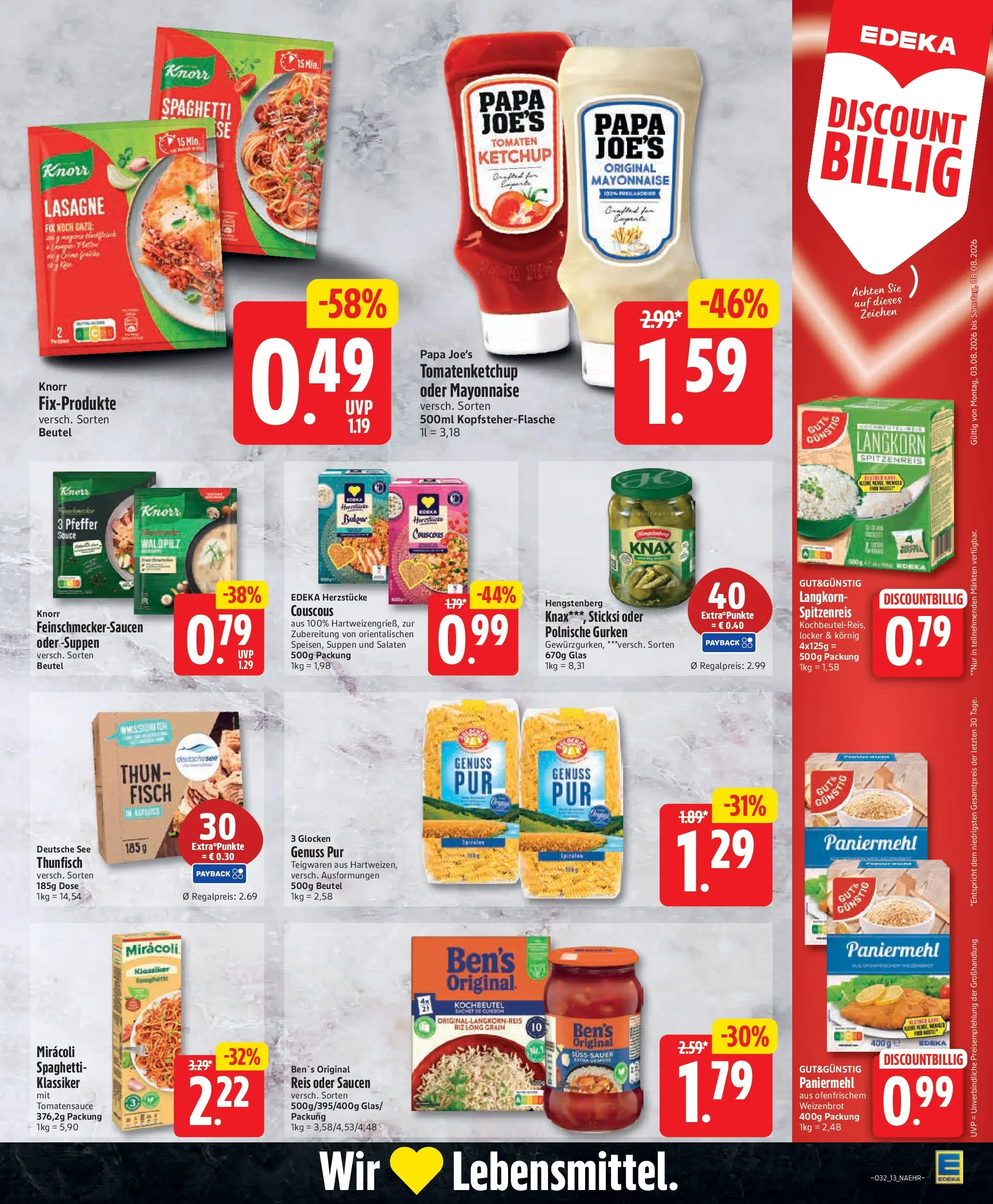 Edeka Jubiläumshandzettel Schomacker (ab 03.08.2026) » Angebote Online | Seite: 16 | Produkte: Tomaten, Mayonnaise, Pfeffer, Gurken