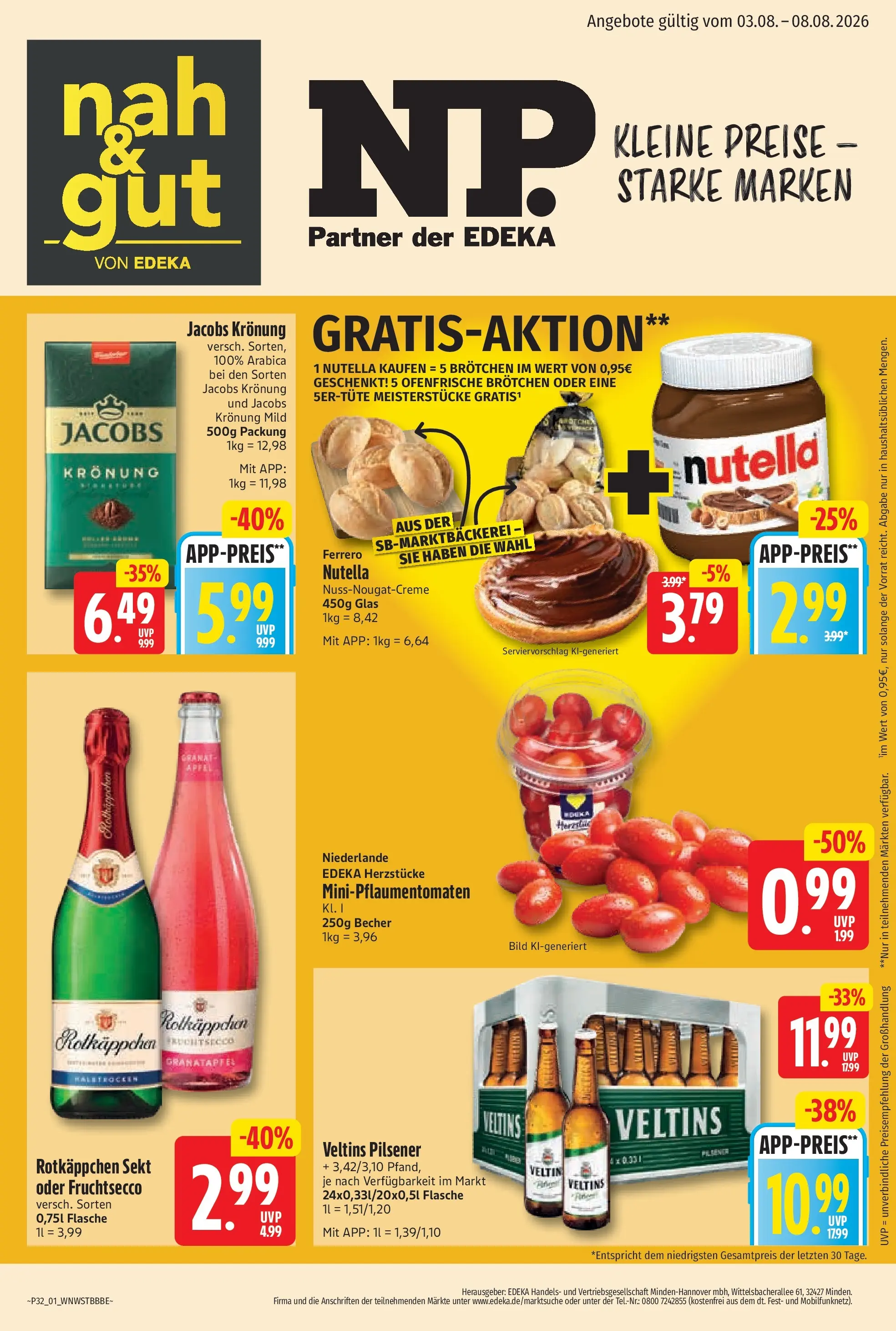 Angebote - Jubiläumshandzettel Schomacker (ab 02.08.2026) zum Blättern | Seite: 3 | Produkte: Sekt, Ofenfrische, Fruchtsecco, Rotkäppchen