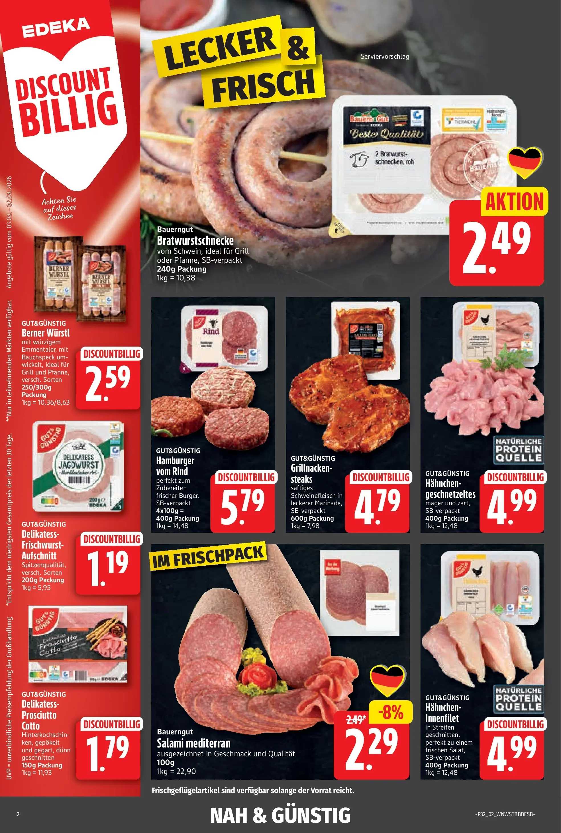 Angebote - Jubiläumshandzettel Schomacker (ab 02.08.2026) zum Blättern | Seite: 5 | Produkte: Würstl, Bratwurst, Bauerngut, Schweinefleisch