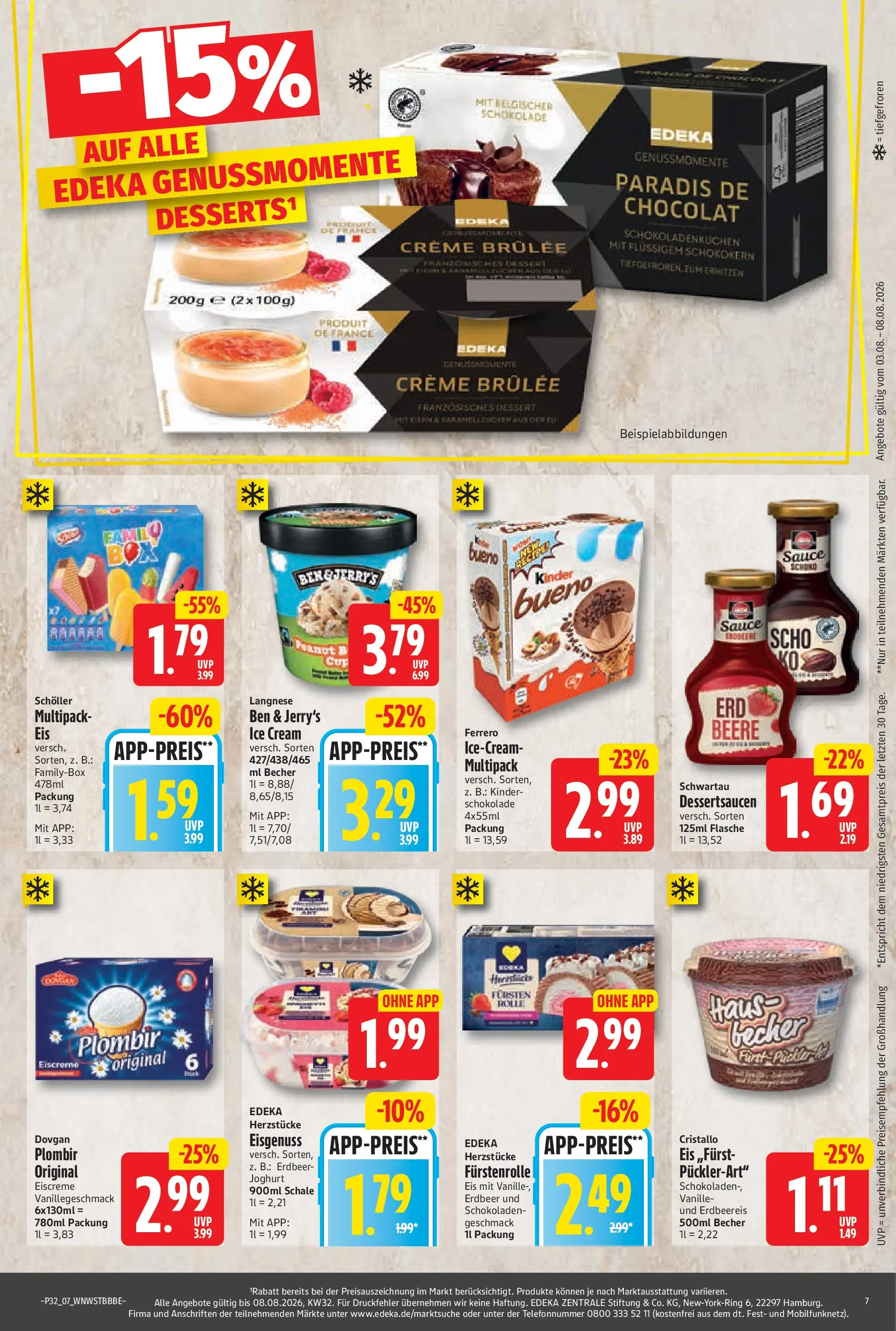 Angebote - Jubiläumshandzettel Schomacker (ab 02.08.2026) zum Blättern | Seite: 10 | Produkte: Schokolade, Creme brulee, Ben & Jerry's, Eis