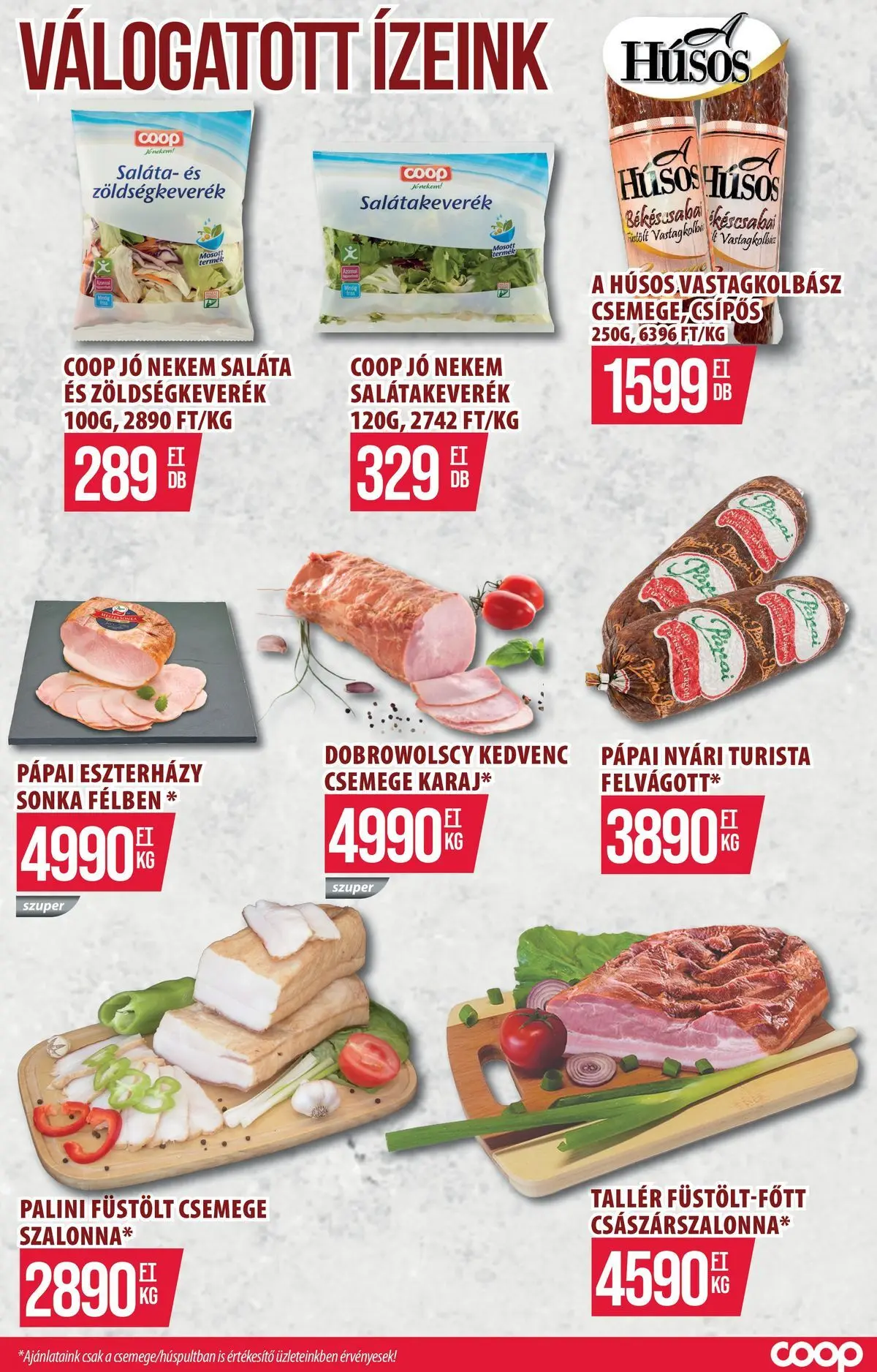 COOP Szolnok akciós újság Békésszentandrás - 2026.08.03. -tól/töl > akció, lapozható szórólap 🛍️ | Oldal: 10 | Termékek: Zöldségkeverék, Sonka, Vastagkolbász, Saláta