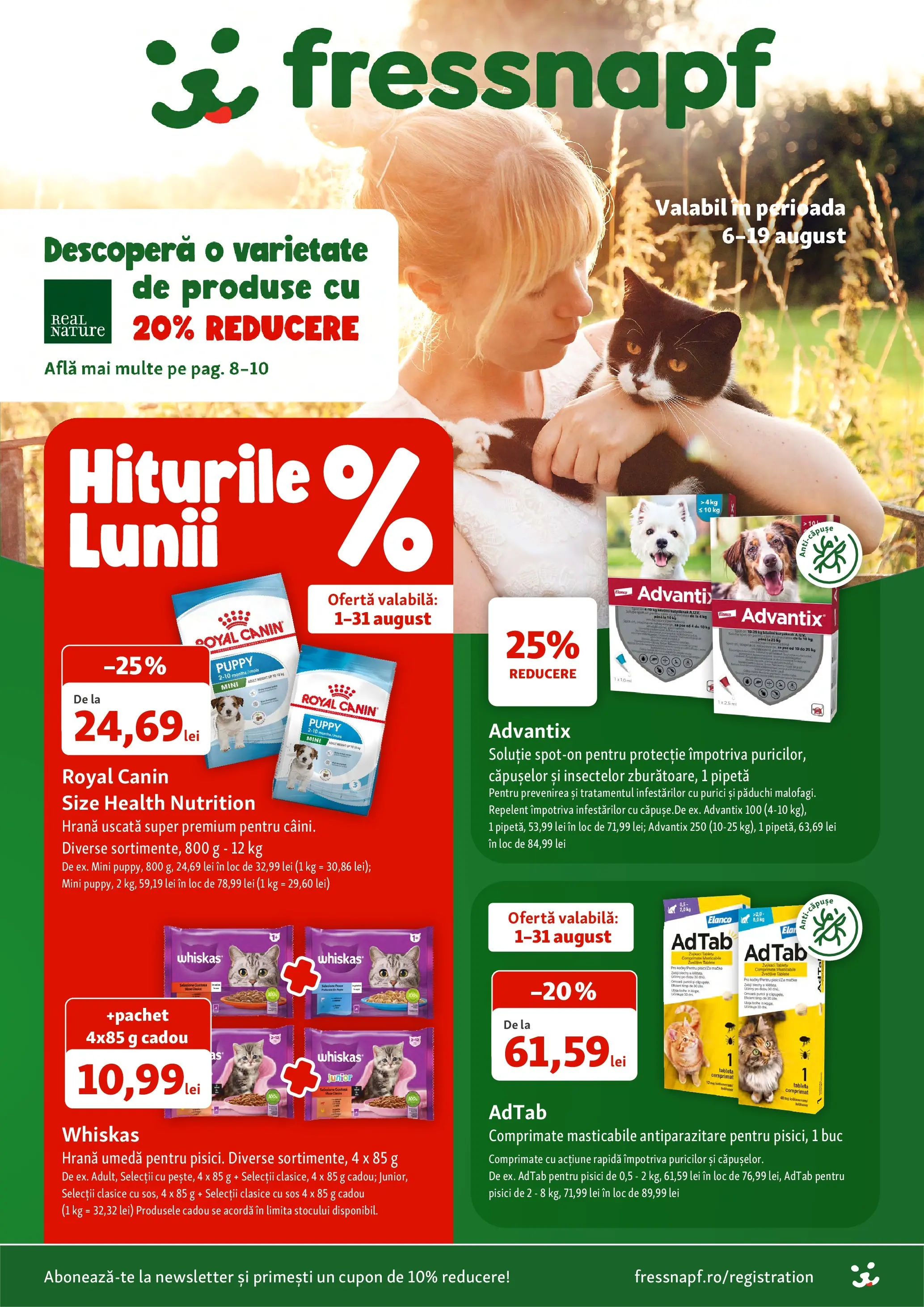 Fressnapf - Catalog Fressnapf până în data de 19.08.2026 - Oferta 06.08.2026 - 19.08.2026 | Pagină: 1 | Produse: Tabletă, Sos