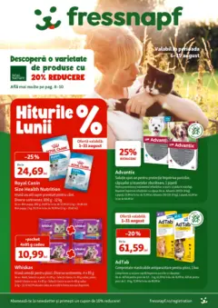 Ofertele Fressnapf valabile de la 06.08.2026
