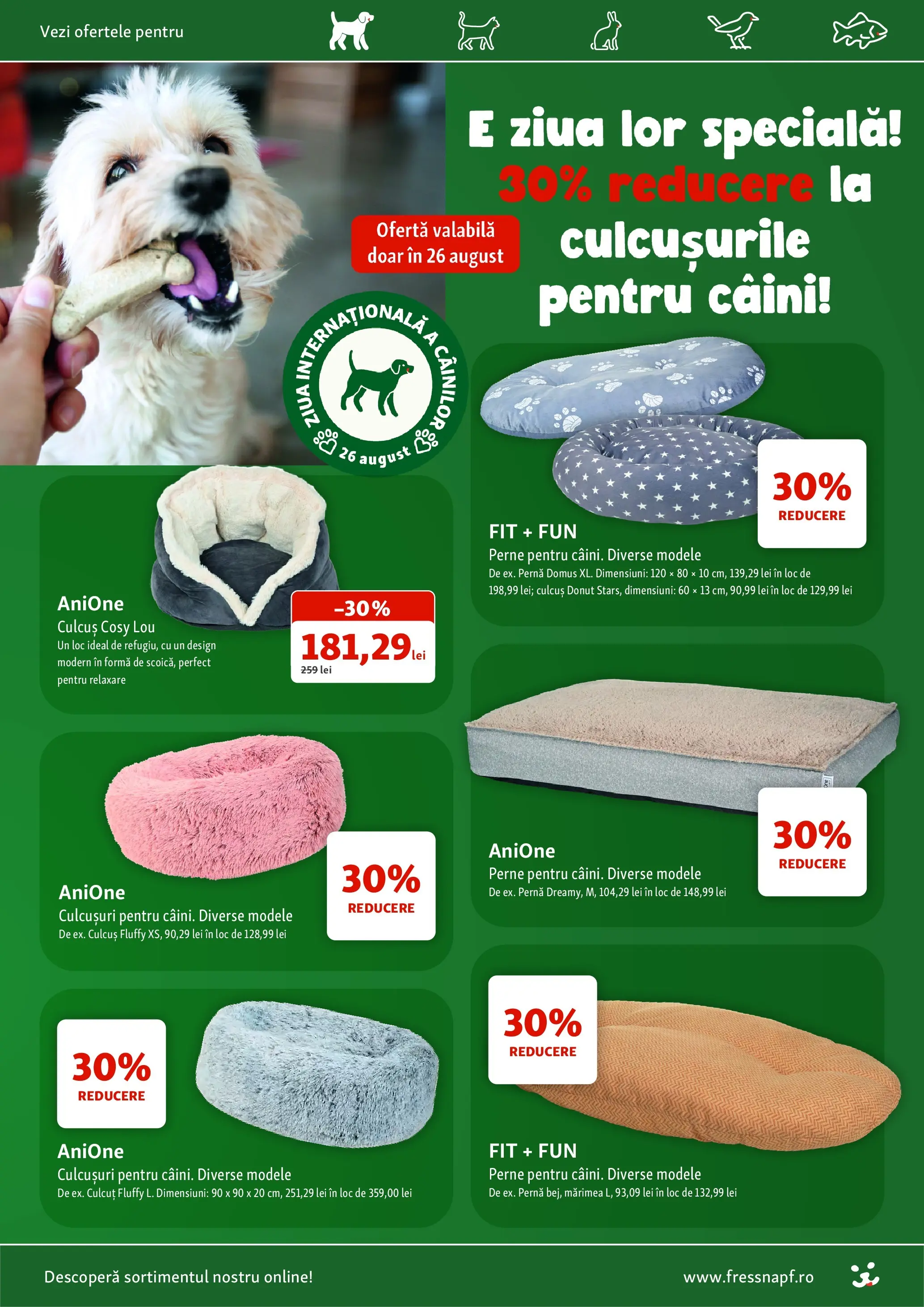 Fressnapf - Catalog Fressnapf până în data de 19.08.2026 - Oferta 06.08.2026 - 19.08.2026 | Pagină: 4 | Produse: Pernă