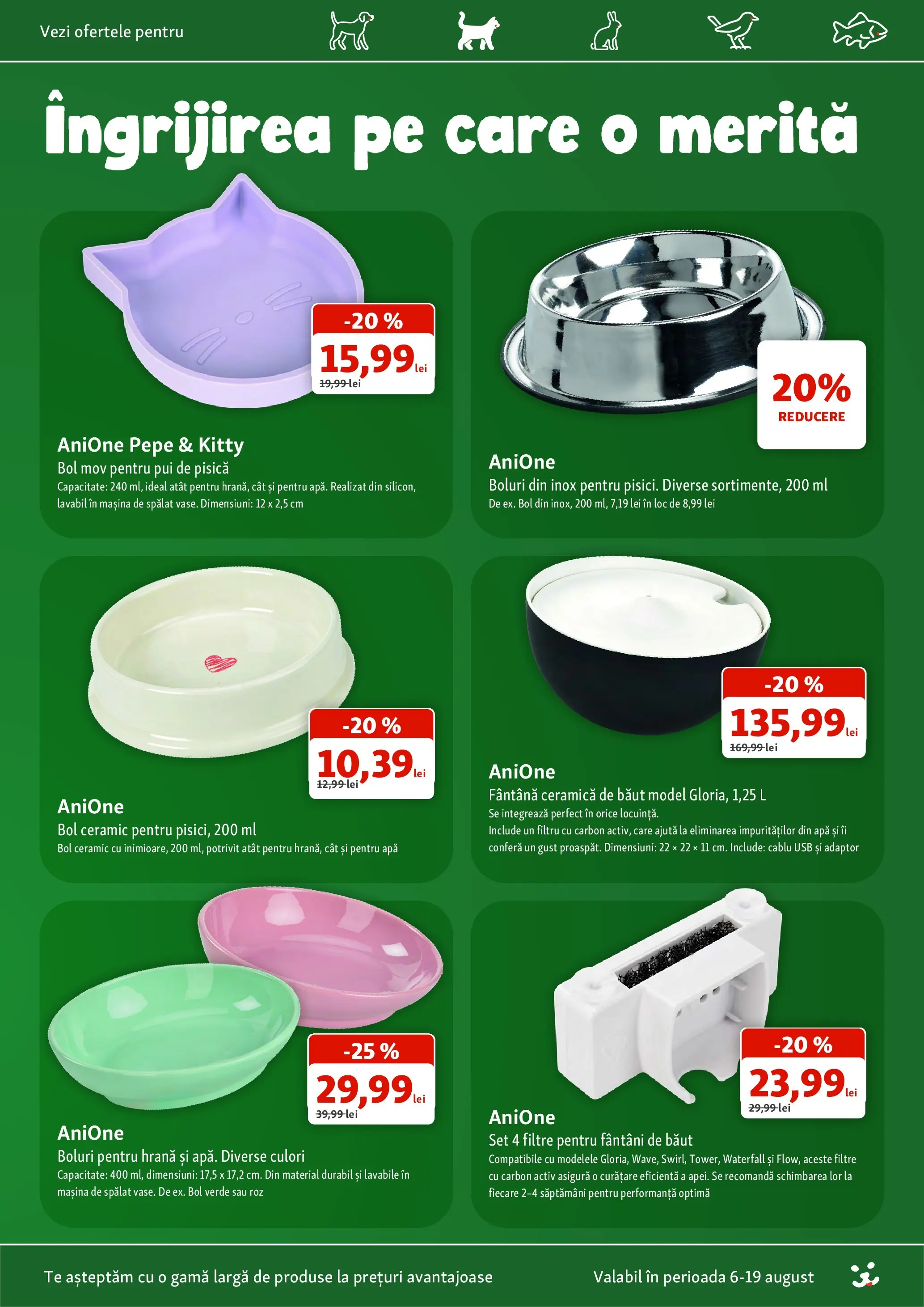 Fressnapf - Catalog Fressnapf până în data de 19.08.2026 - Oferta 06.08.2026 - 19.08.2026 | Pagină: 11 | Produse: Cablu, Adaptor, Bol, Apă