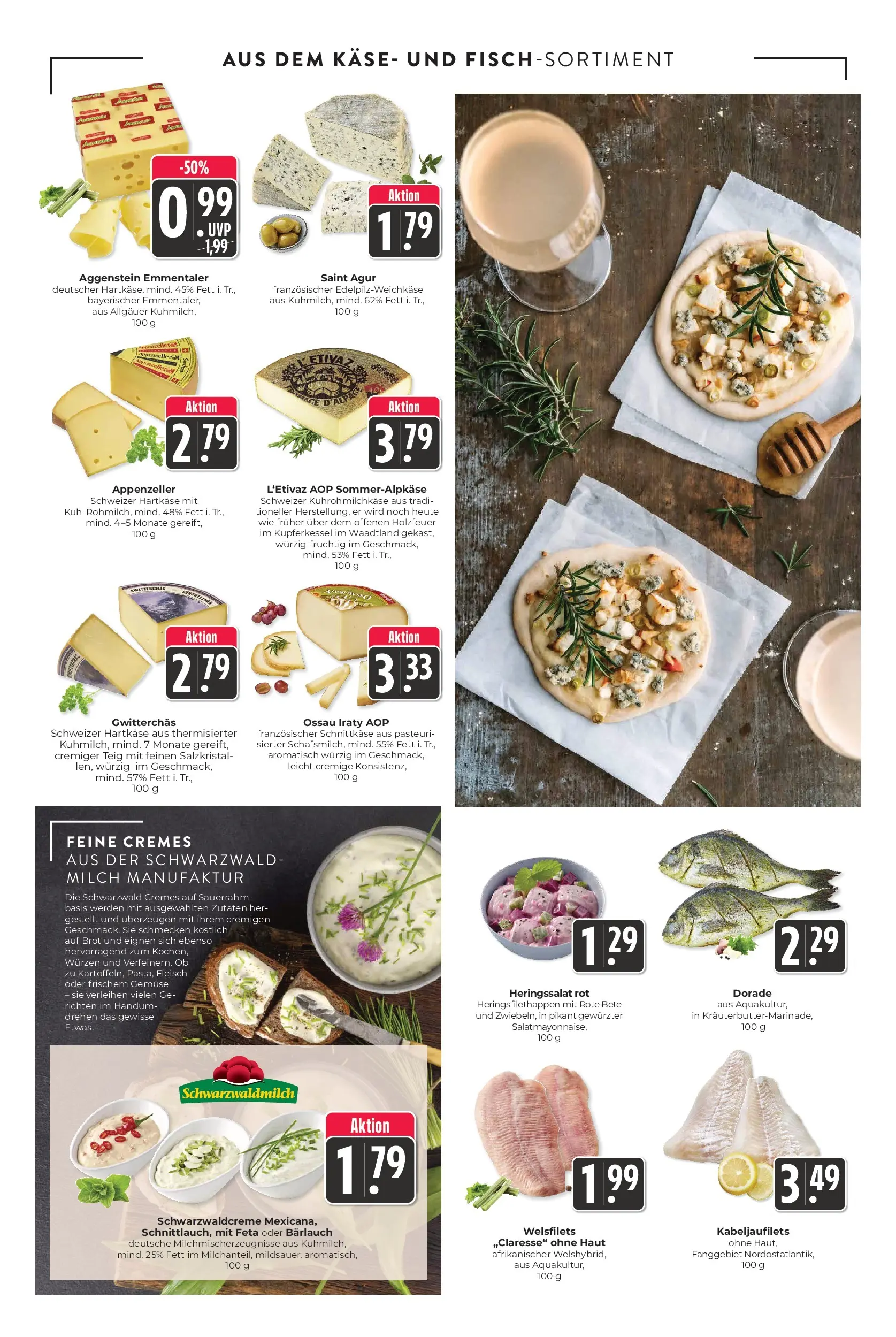 Angebote - Hieber's Frischecenter: Meine Woche (ab 03.08.2026) zum Blättern | Seite: 5 | Produkte: Dorade, Käse, Brot, Fleisch