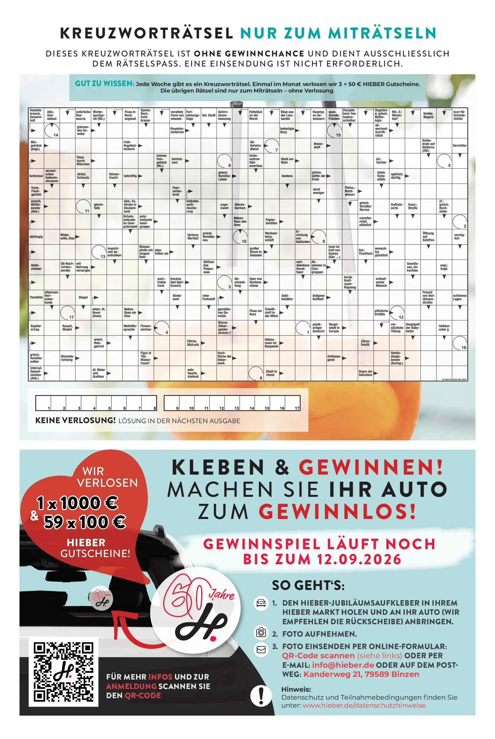 Angebote - Hieber's Frischecenter: Meine Woche (ab 03.08.2026) zum Blättern | Seite: 15 | Produkte: Thunfisch, Wurst, Boxer, Reis